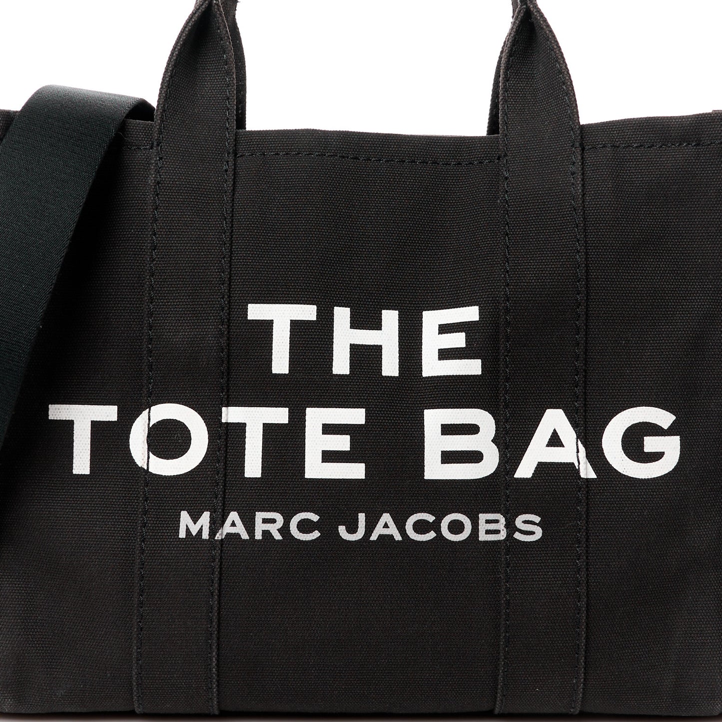 Cotton Canvas Small The Traveler Tote Bag Black