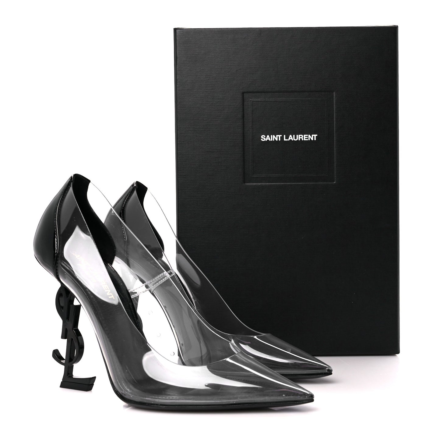 Patent Calfskin PVC Opyum 110 Pump 38 Black Transparent