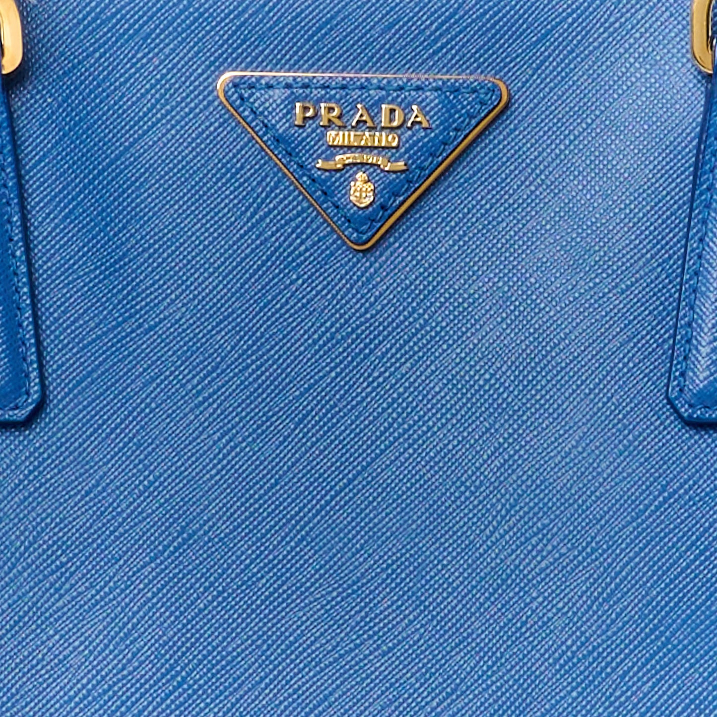 Saffiano Lux Medium Galleria Double Zip Tote Azzurro