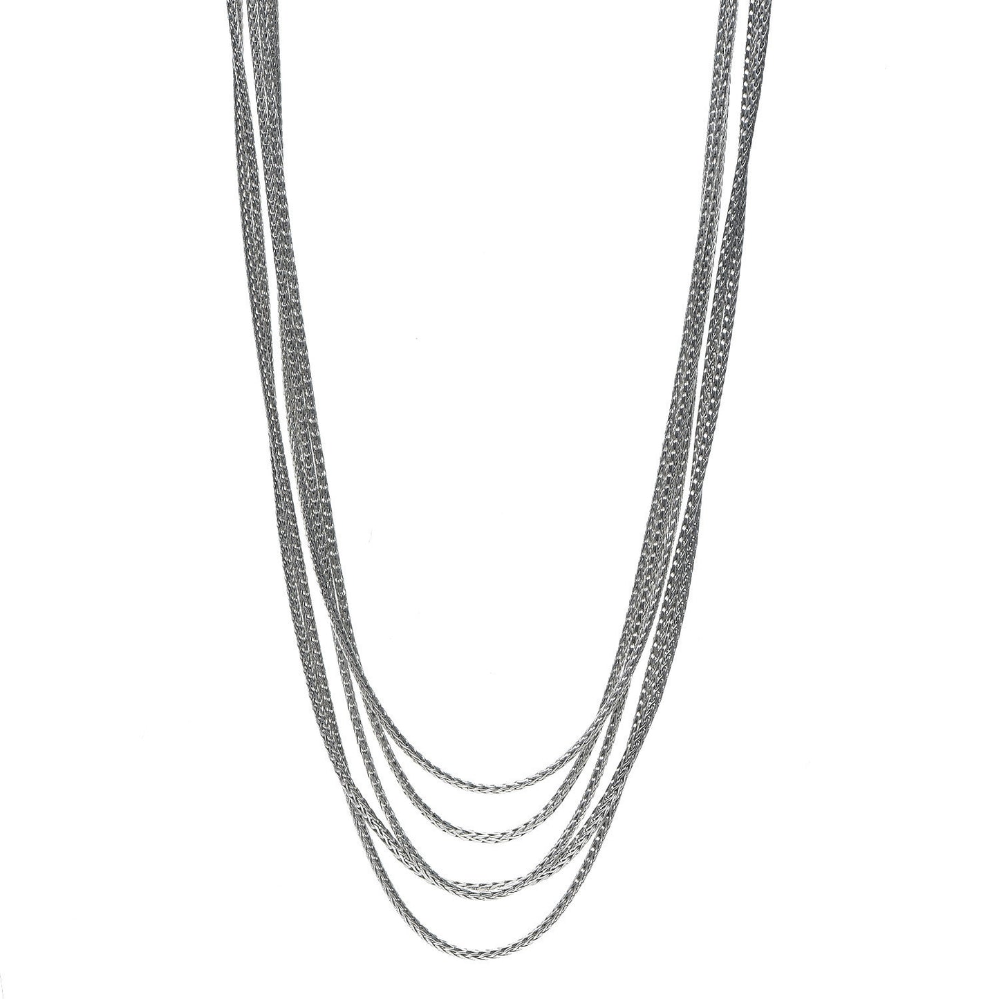 Sterling Silver Classic Chain Bib Necklace
