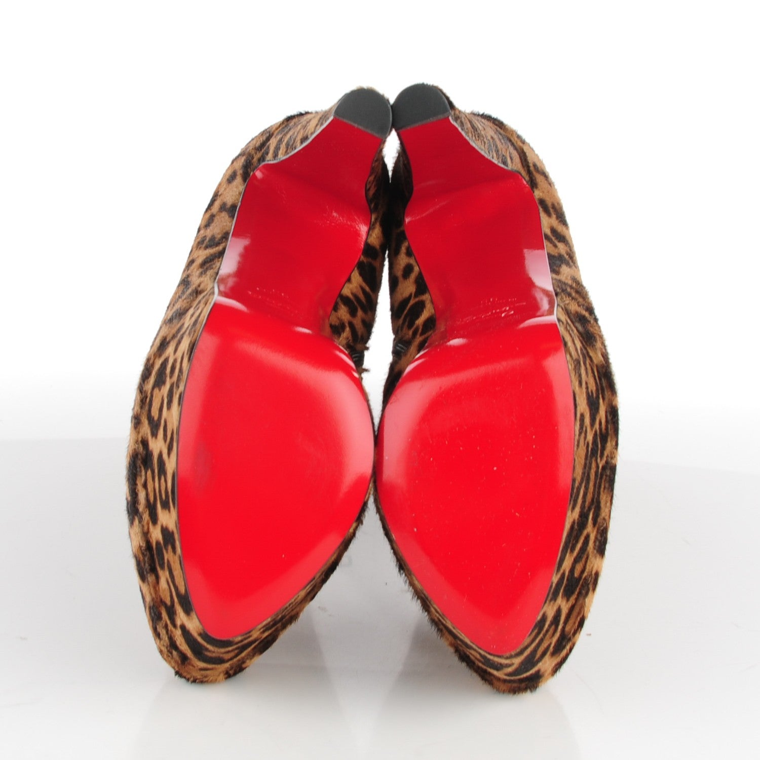 Christian Louboutin Calf Hair Leopard Print Fierce 160 Ankle Boots 39 Brown 8 of 11