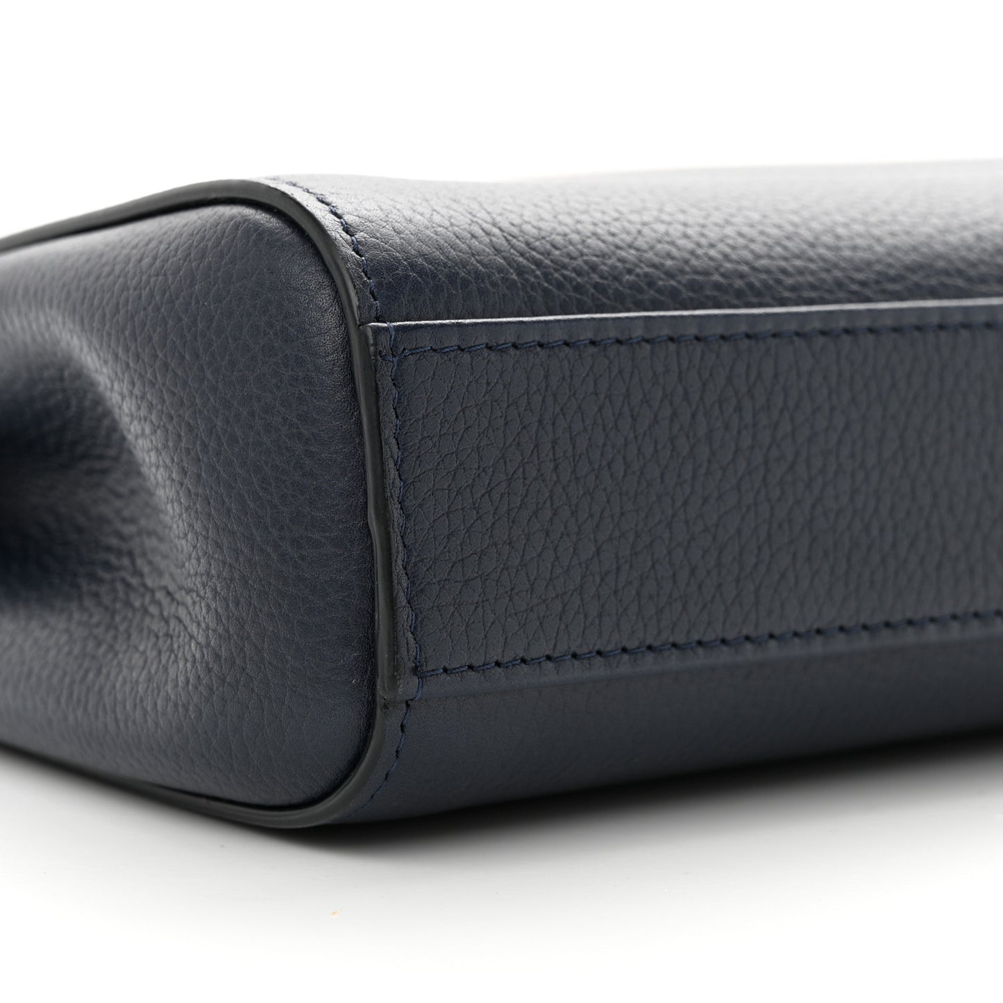 Grained Calfskin Large Neo Executive Cosmetic Case Dark Blue