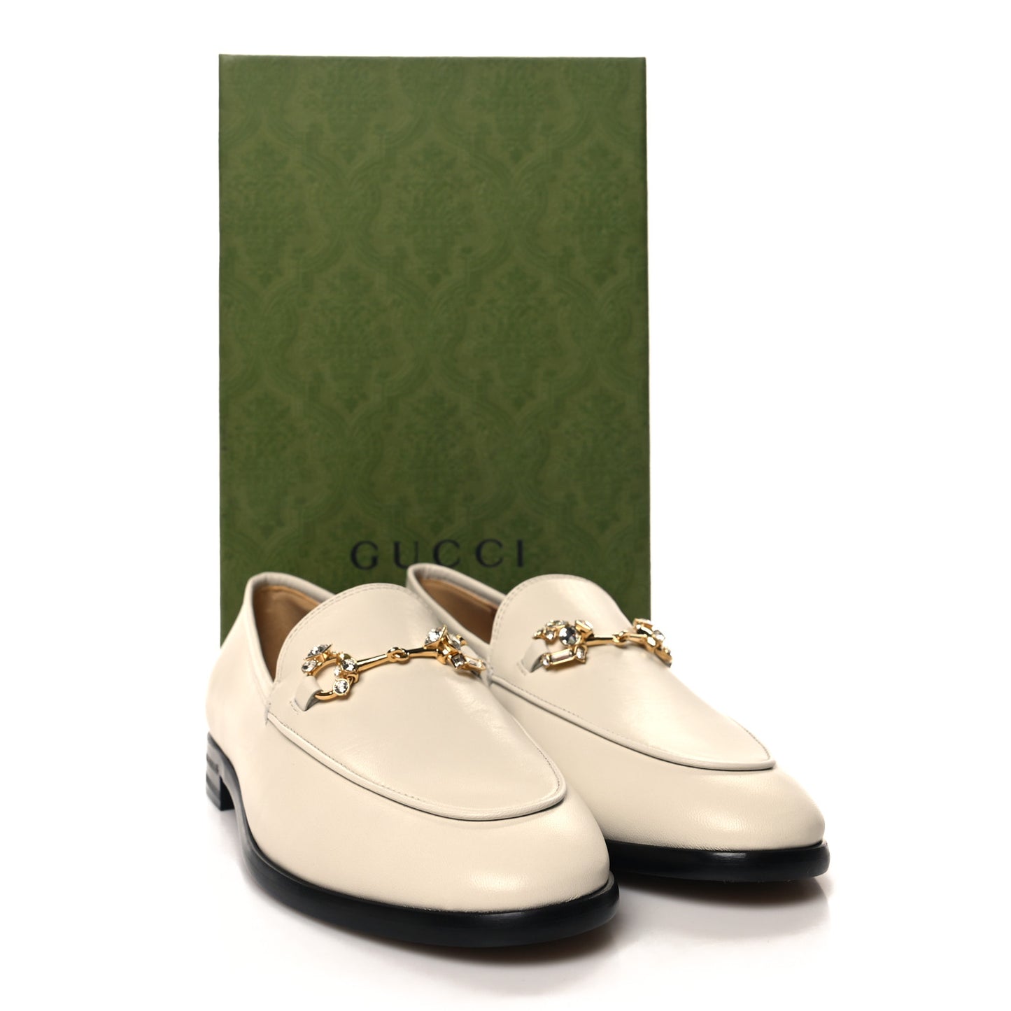 Calfskin Crystal Womens Jordaan Loafers 37 Mystic White