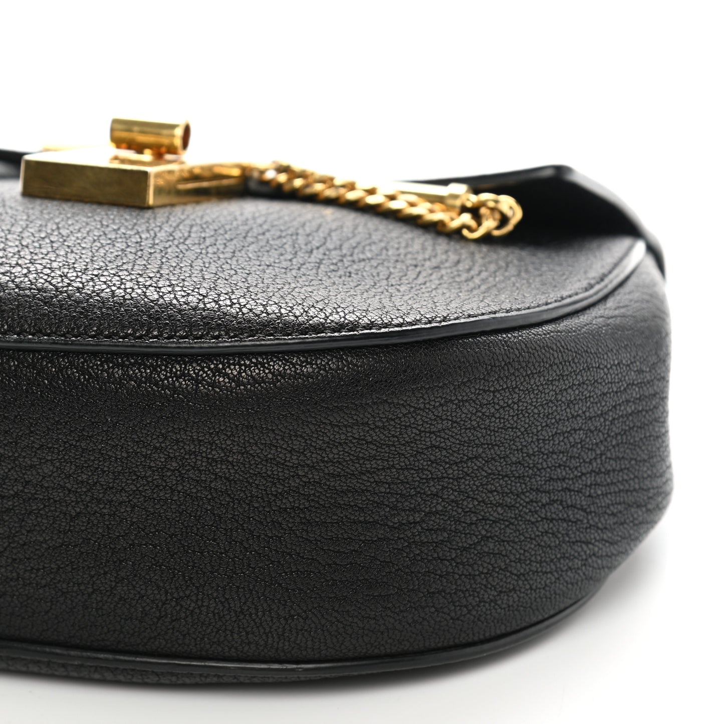 Grained Lambskin Mini Drew Shoulder Bag Black
