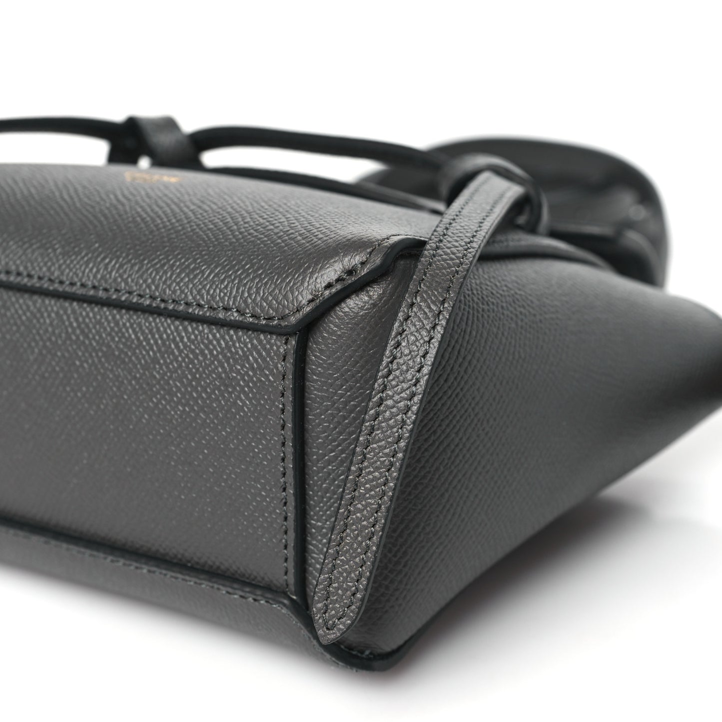 Grained Calfskin Pico Belt Bag Grey