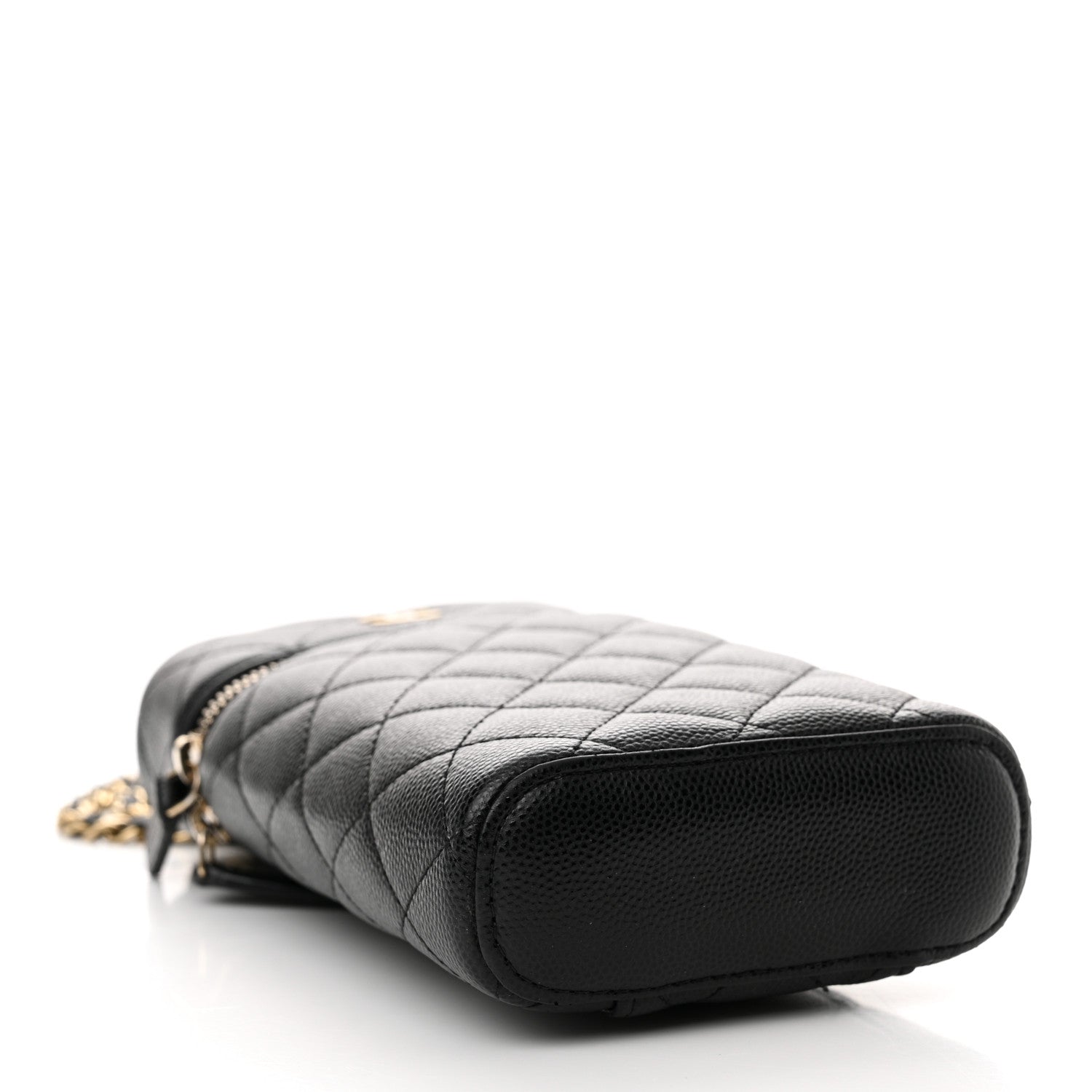 Chanel Caviar Quilted Phone Holder With Chain Black 4 of 14