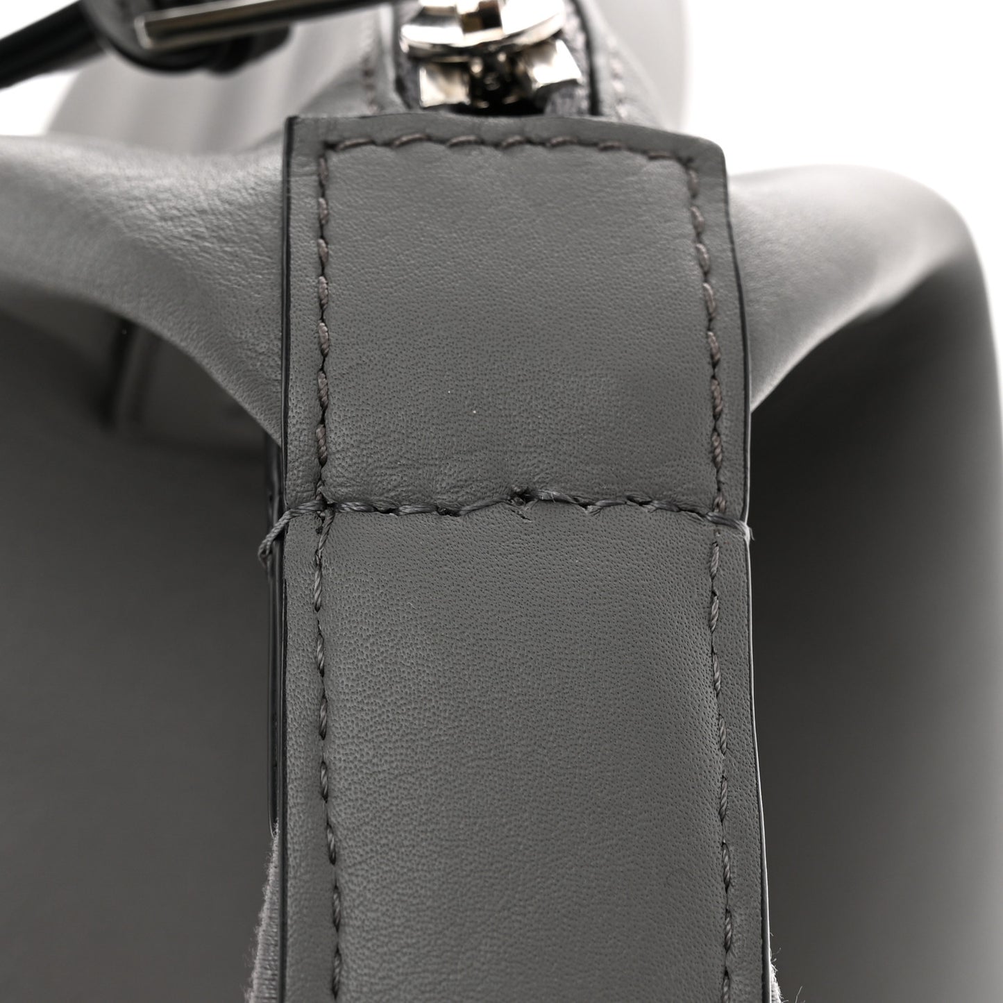Supple Smooth Calfskin Jacquard Small Cubi Crossbody Bag Asphalt Grey