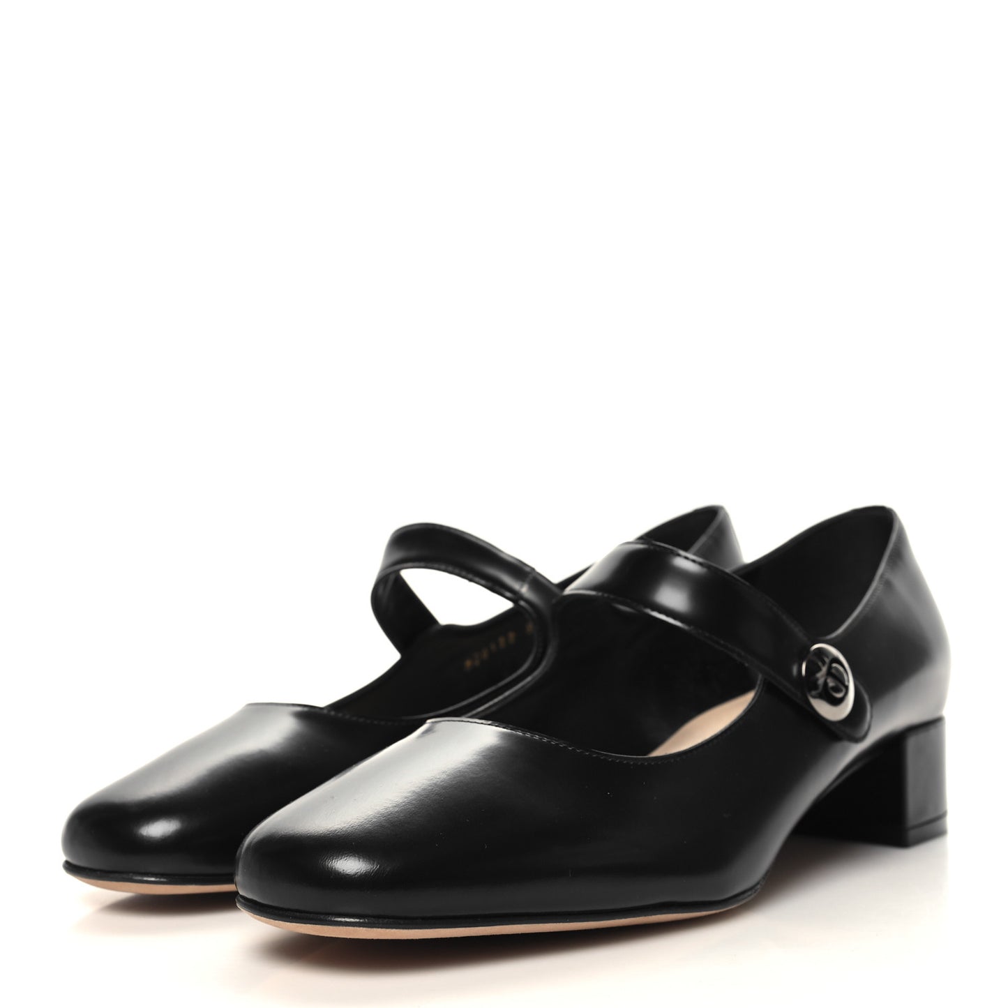 Brushed Calfskin Uniform 30mm Pumps 38 Black