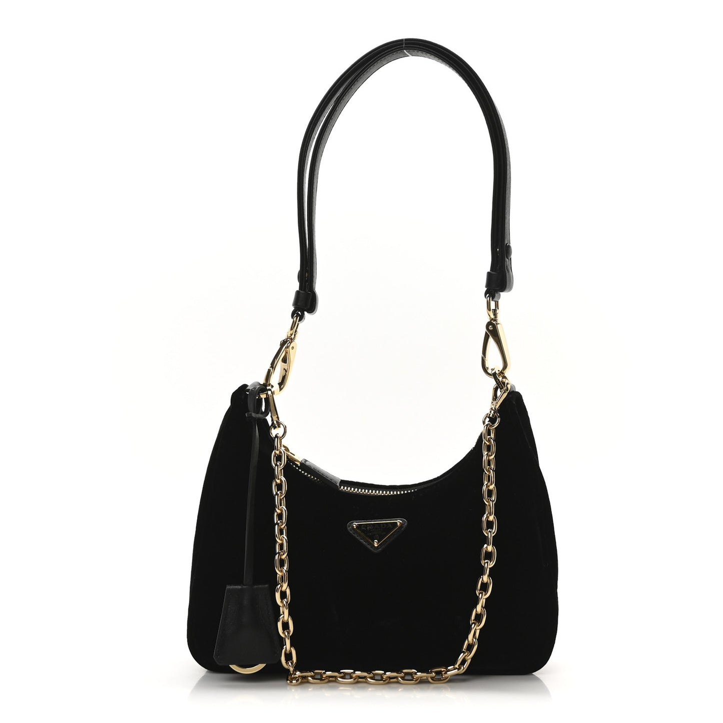 Velvet Nappa Mini Re-Edition Shoulder Bag Black