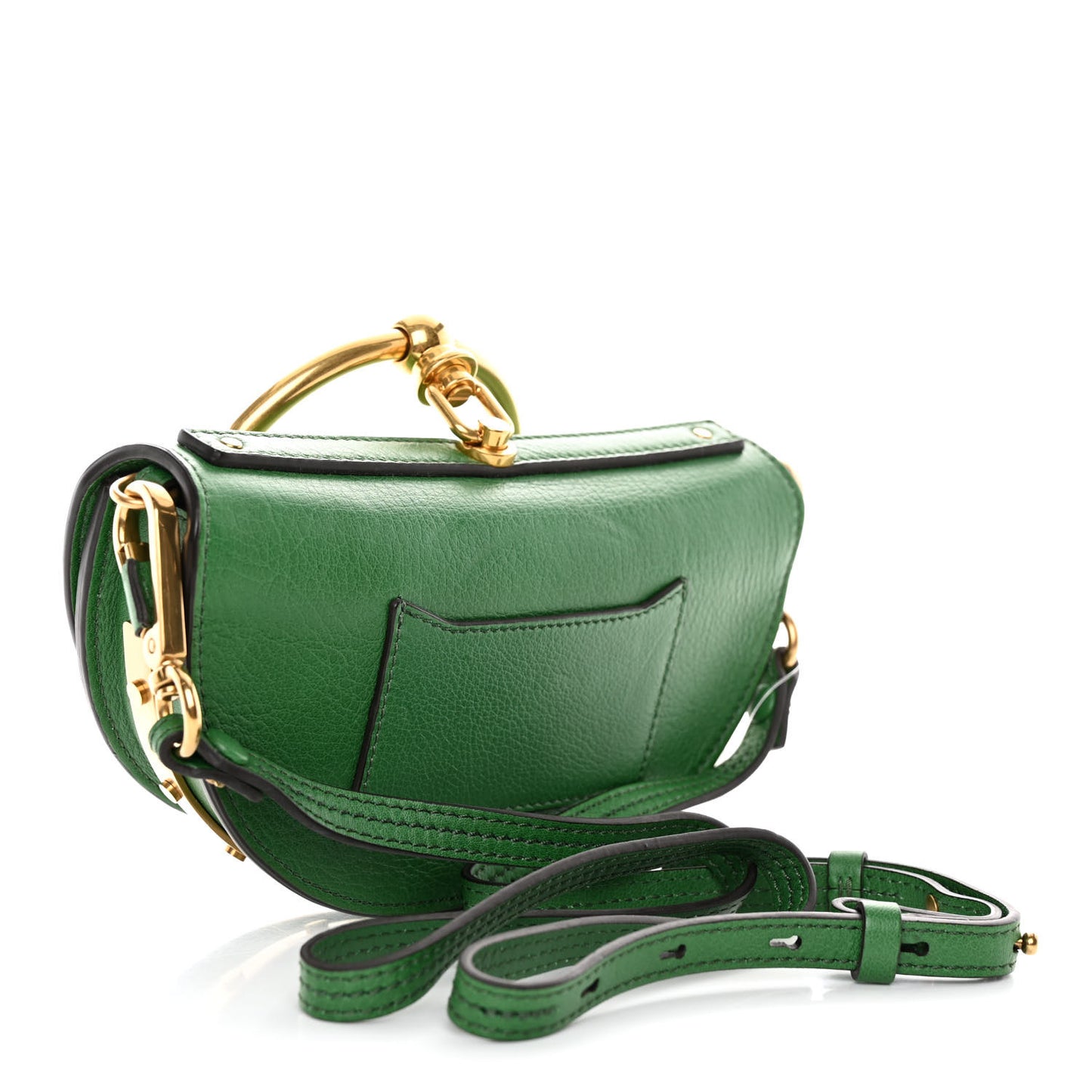 Calfskin Small Nile Bracelet Minaudiere Bag Deep Pine