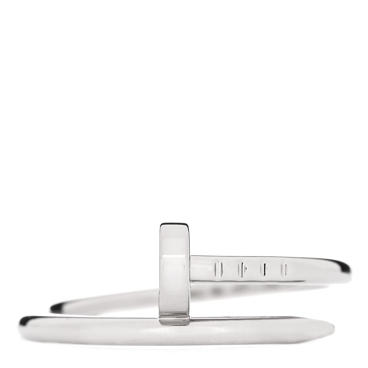 Cartier 18K White Gold Small Juste Un Clou Ring 56 7.5 1 of 5