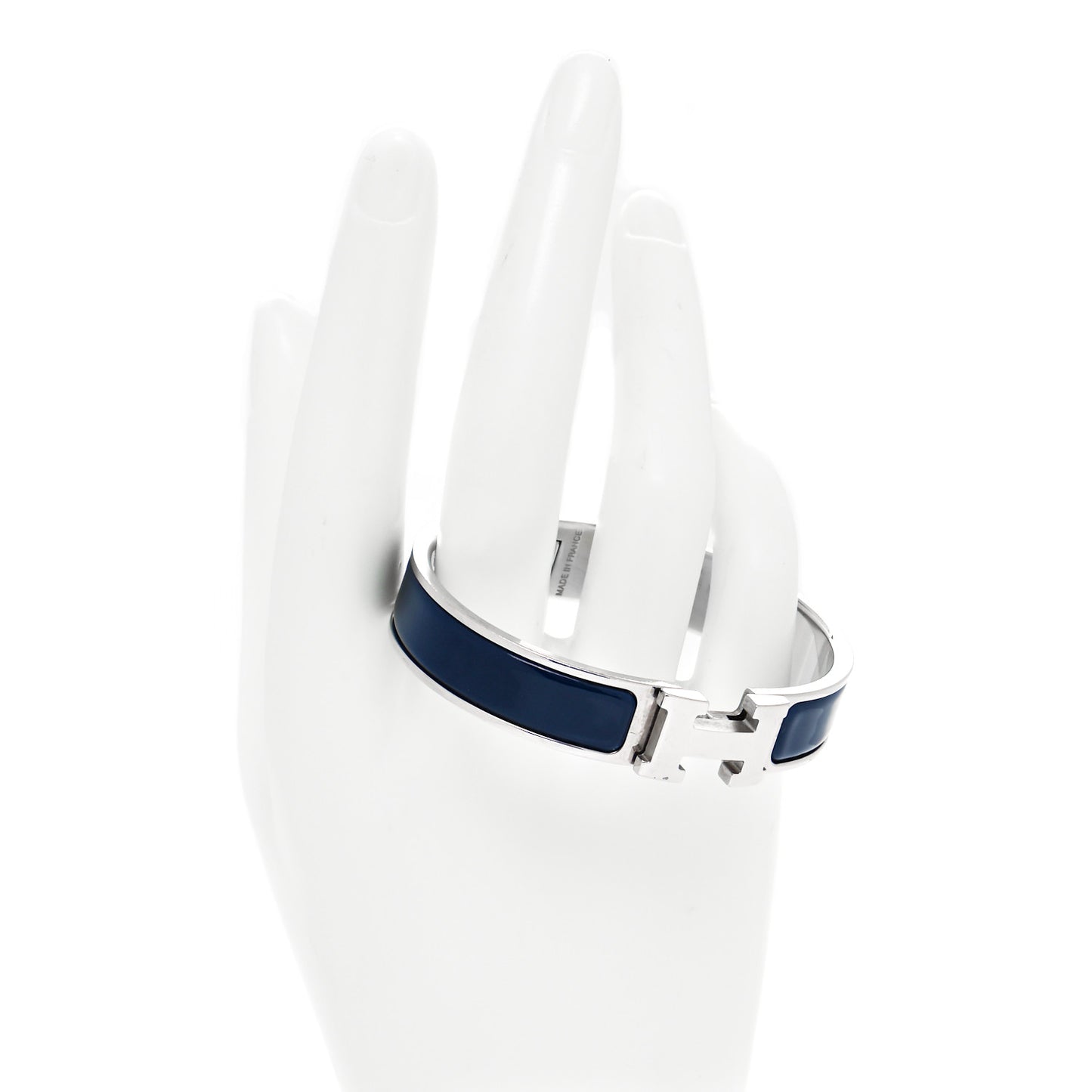 Enamel Narrow Clic Clac H Bracelet PM Indigo