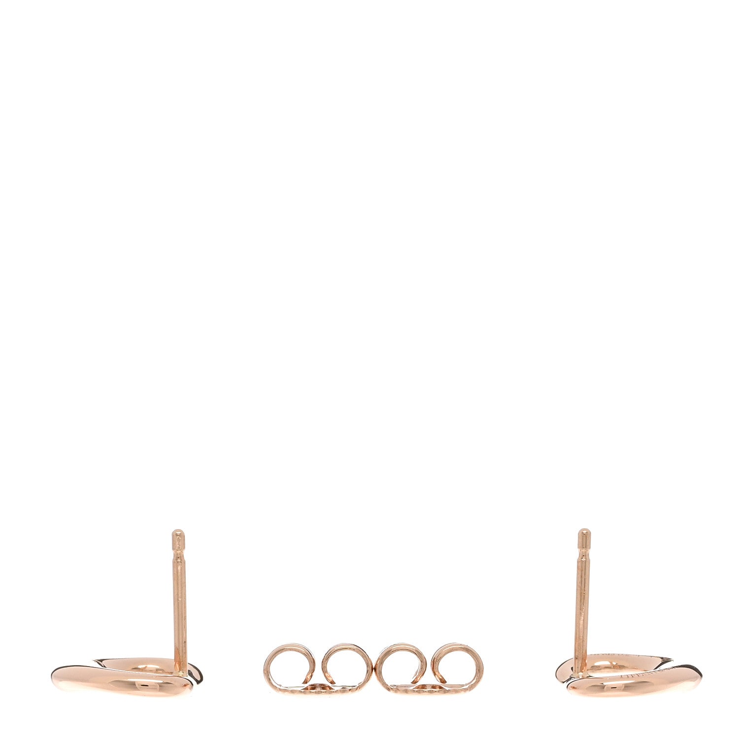 Tiffany 18K Rose Gold 11mm Elsa Peretti Open Heart Earrings 3 of 5