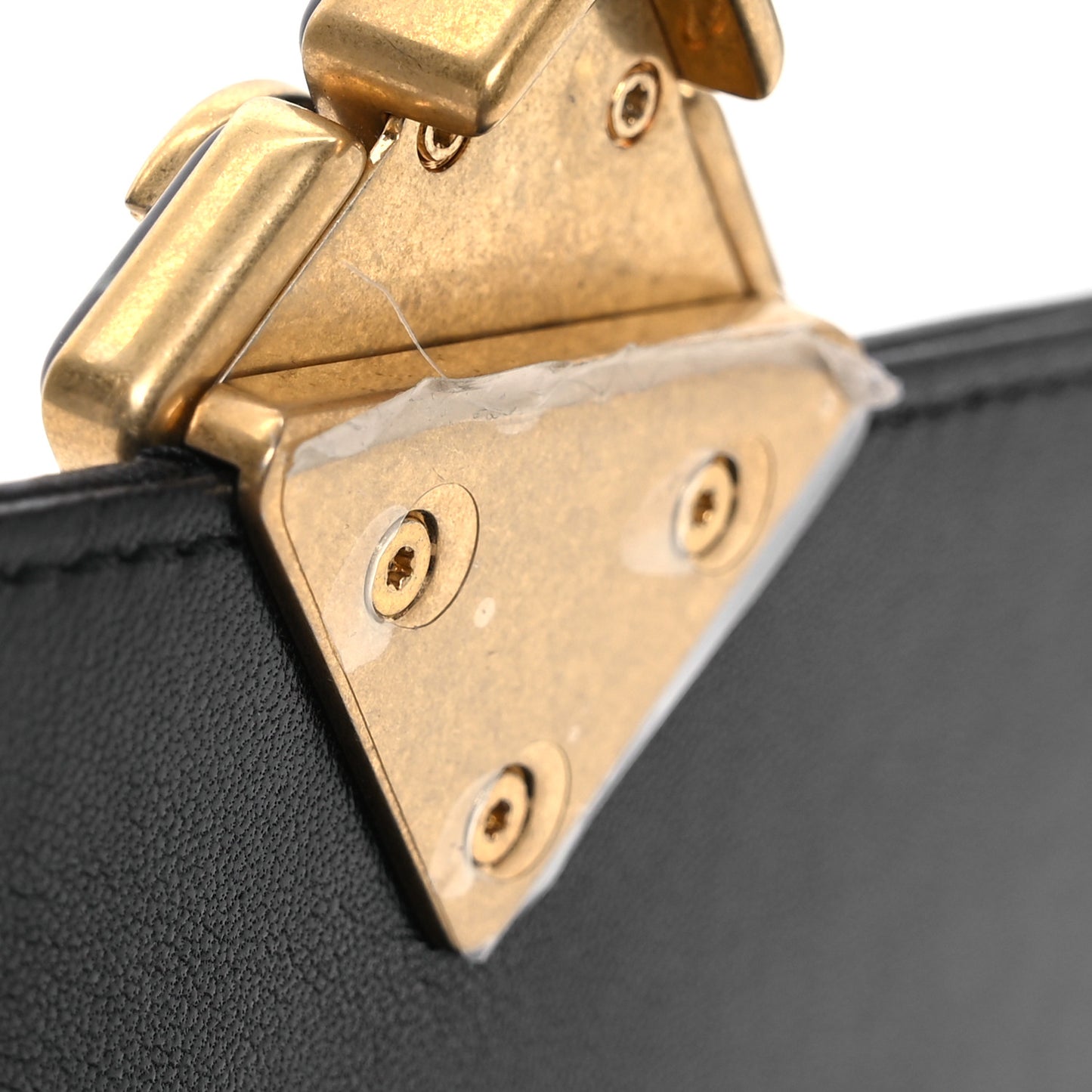 Lambskin Quilted Diamond Lock Flap Black