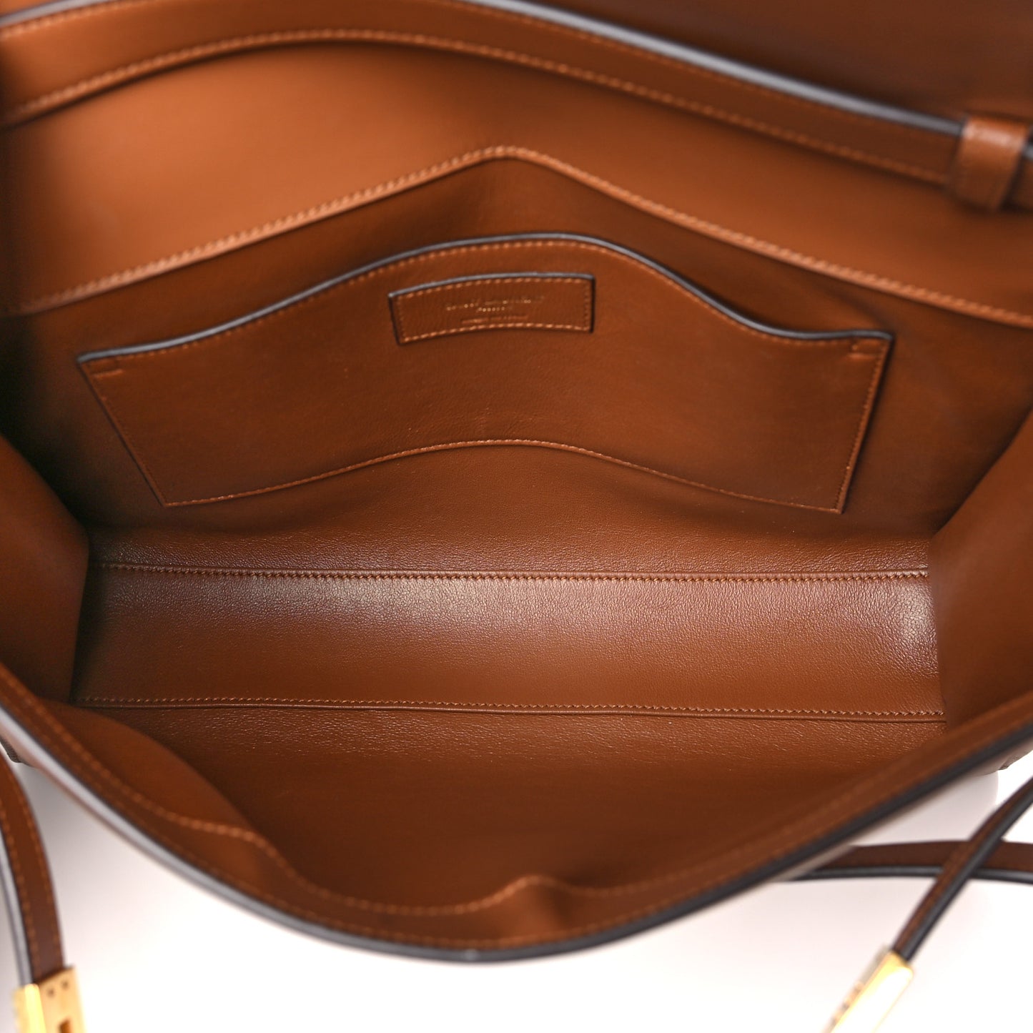 Smooth Calfskin Manhattan Shoulder Bag Cognac