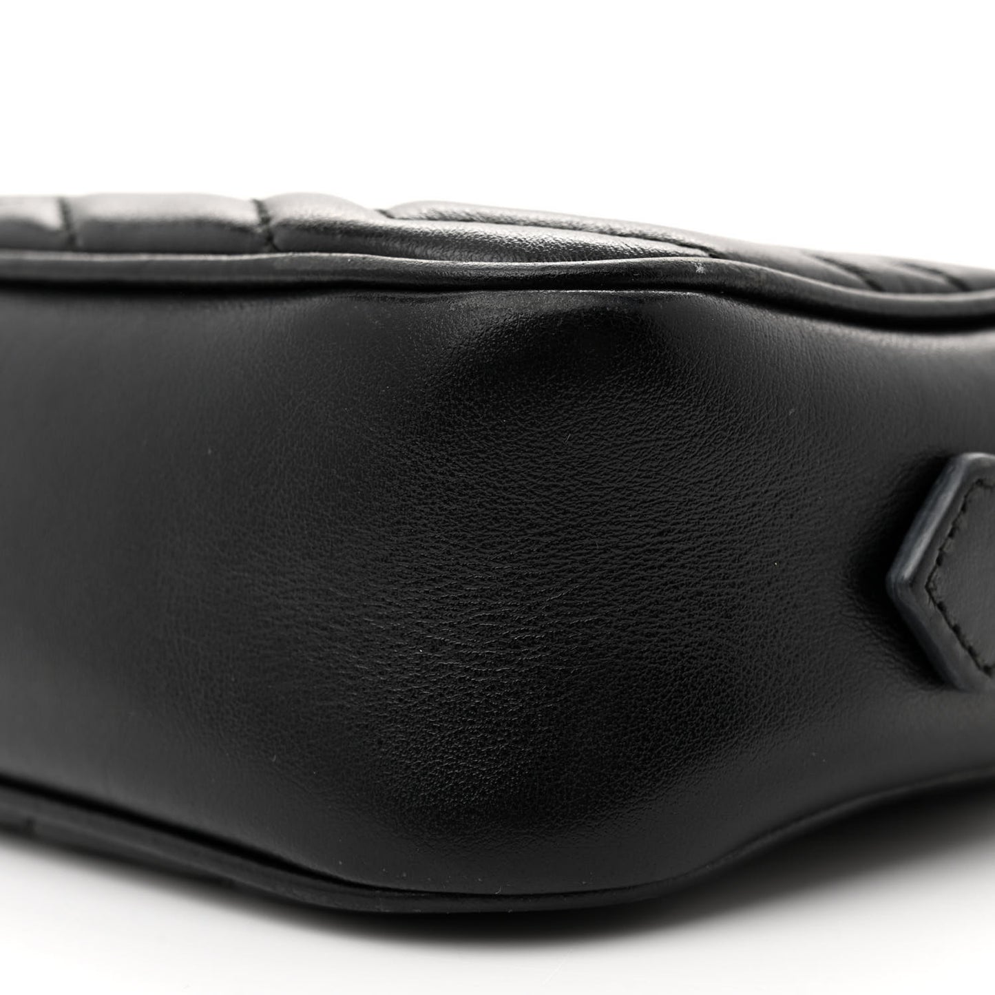 Calfskin Matelasse Mini GG Marmont Chain Shoulder Bag Black