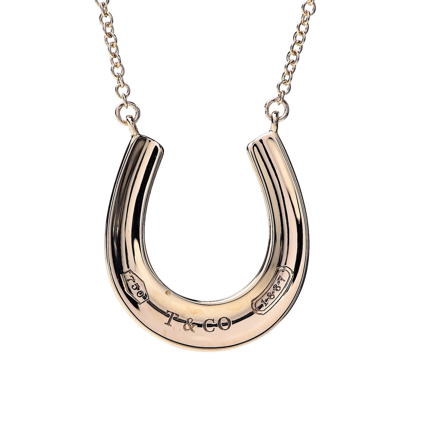 18K Yellow Gold 1837 Horseshoe Pendant Necklace