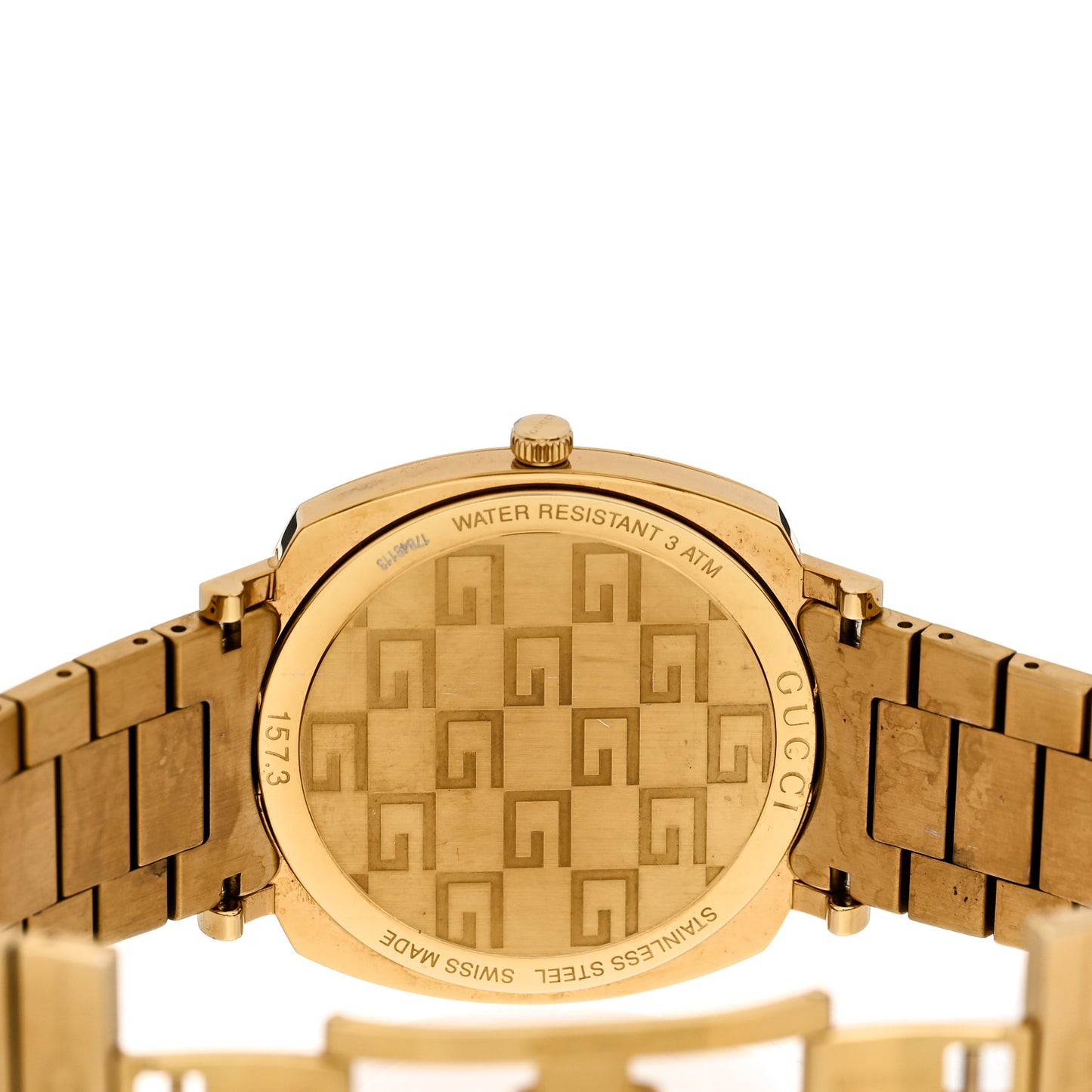 Stainless Steel 38mm Grip Quartz Watch Gold