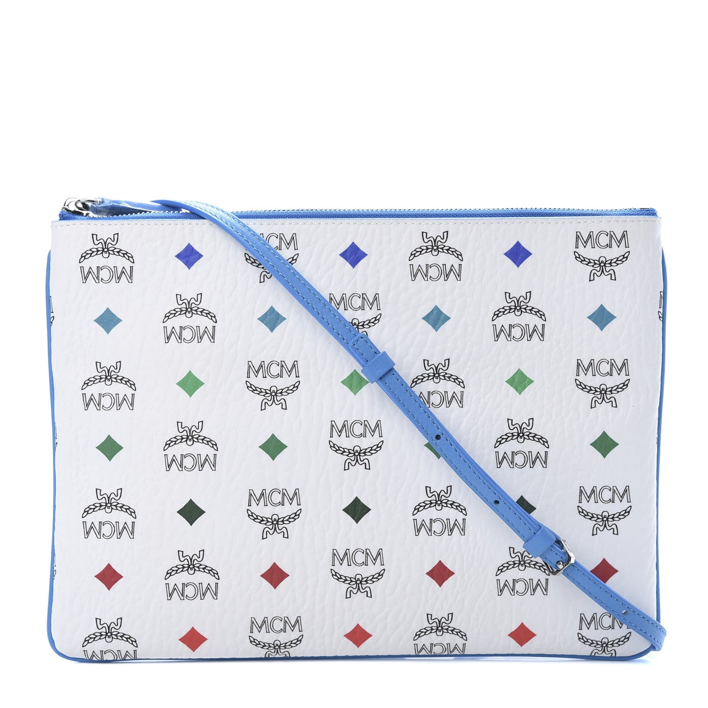 Skyoptic Visetos Medium Crossbody Pouch Spectrum Diamond White