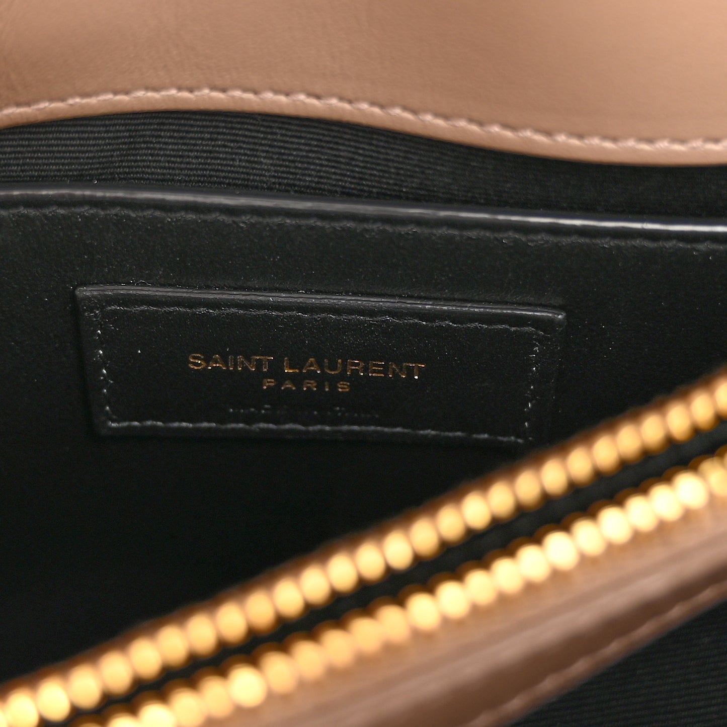 Calfskin Y Quilted Monogram Small Loulou Chain Satchel Dark Beige