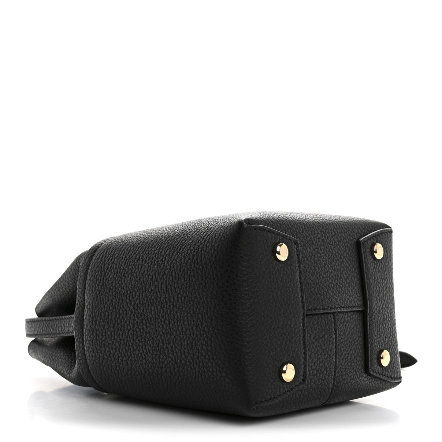 Grained Calfskin Mini Gancino Bucket Bag Black