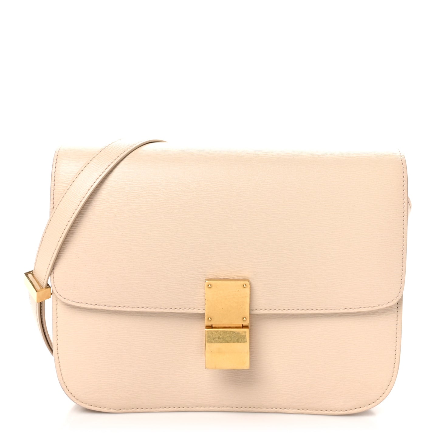 Liege Calfskin Medium Classic Box Flap Bag Powder