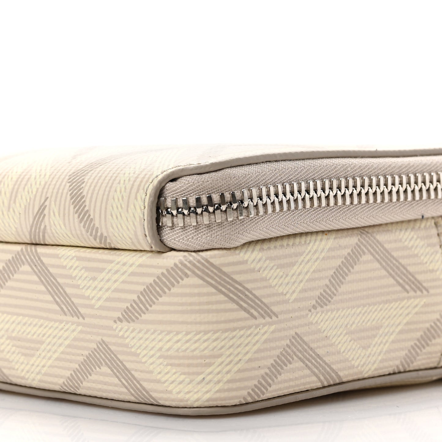 Coated Canvas CD Diamond Messenger Pouch Natural