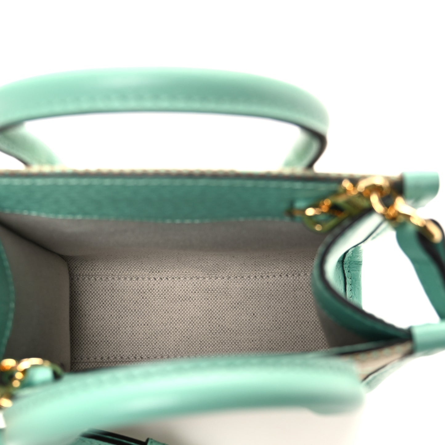 Monogram Jumbo GG Textured Dollar Calfskin Mini Tote Bag Pepperlight Mint
