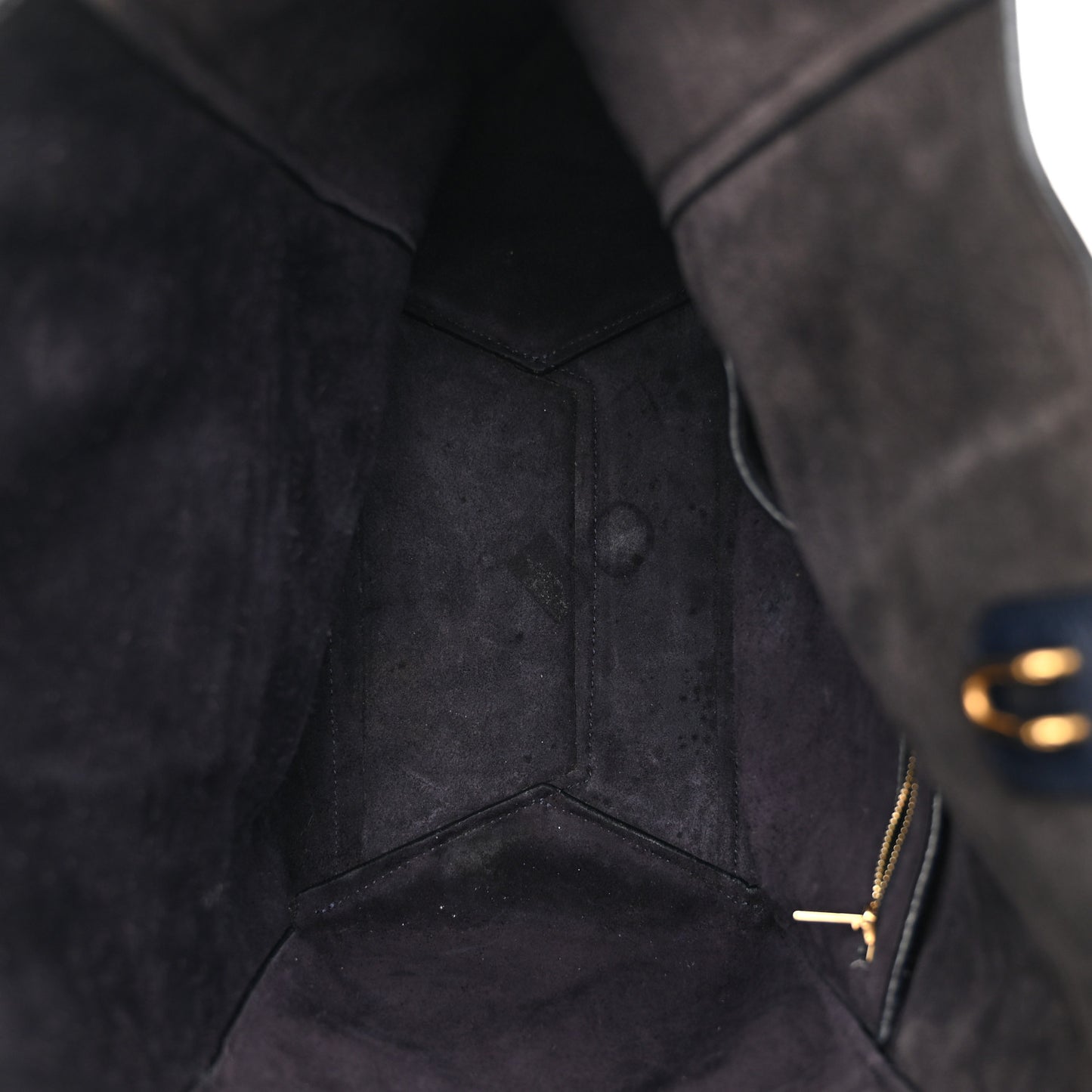 Soft Grained Calfskin Sangle Bucket Bag Navy Blue