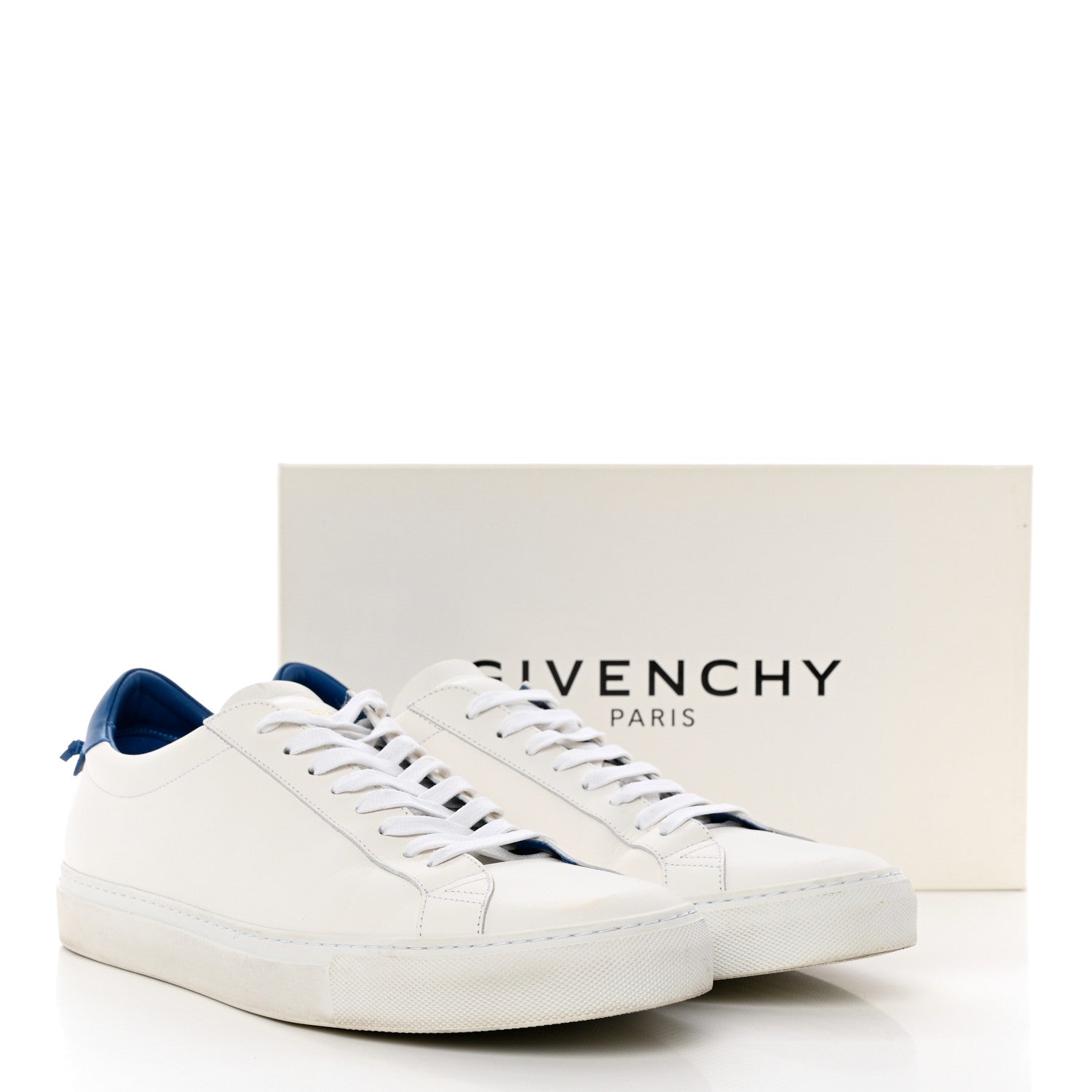 Givenchy Calfskin Mens Urban Street Sneakers 45 White Blue 10 of 10