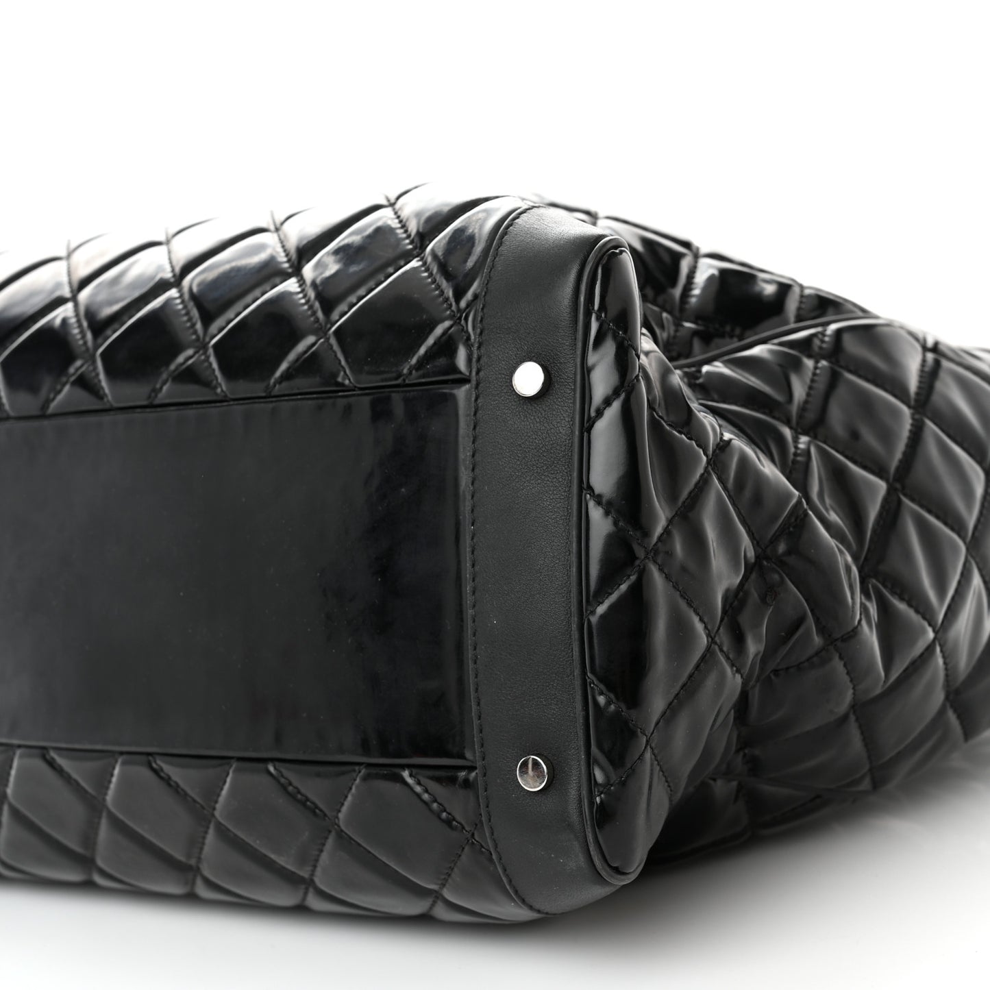 Vinyl Calfskin Viaggio Travel Bag Black