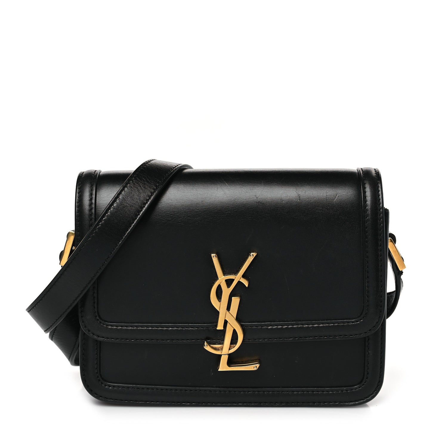 Smooth Calfskin Small Solferino Satchel Black