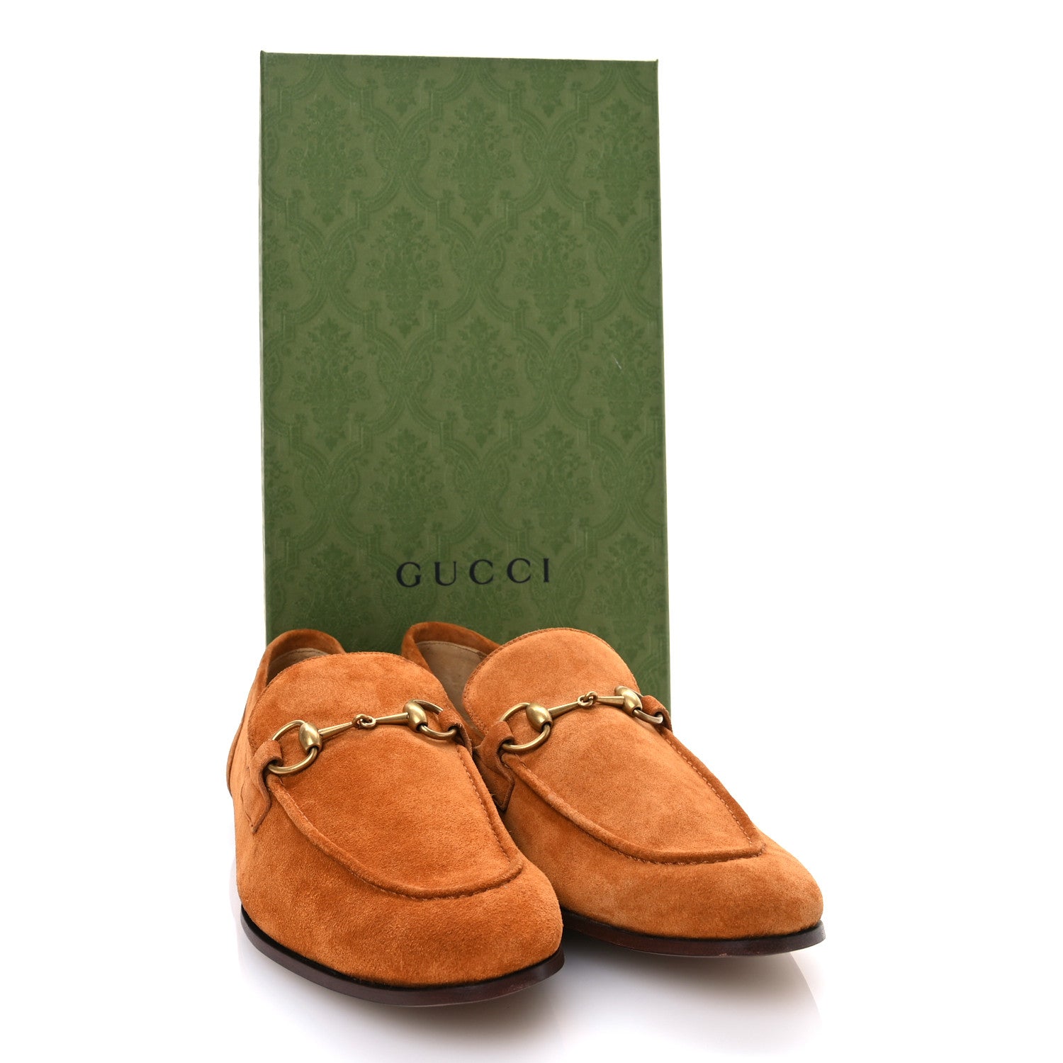 Gucci Suede Horsebit Mens Jordaan Loafers 9.5 Harness Brown 10 of 10