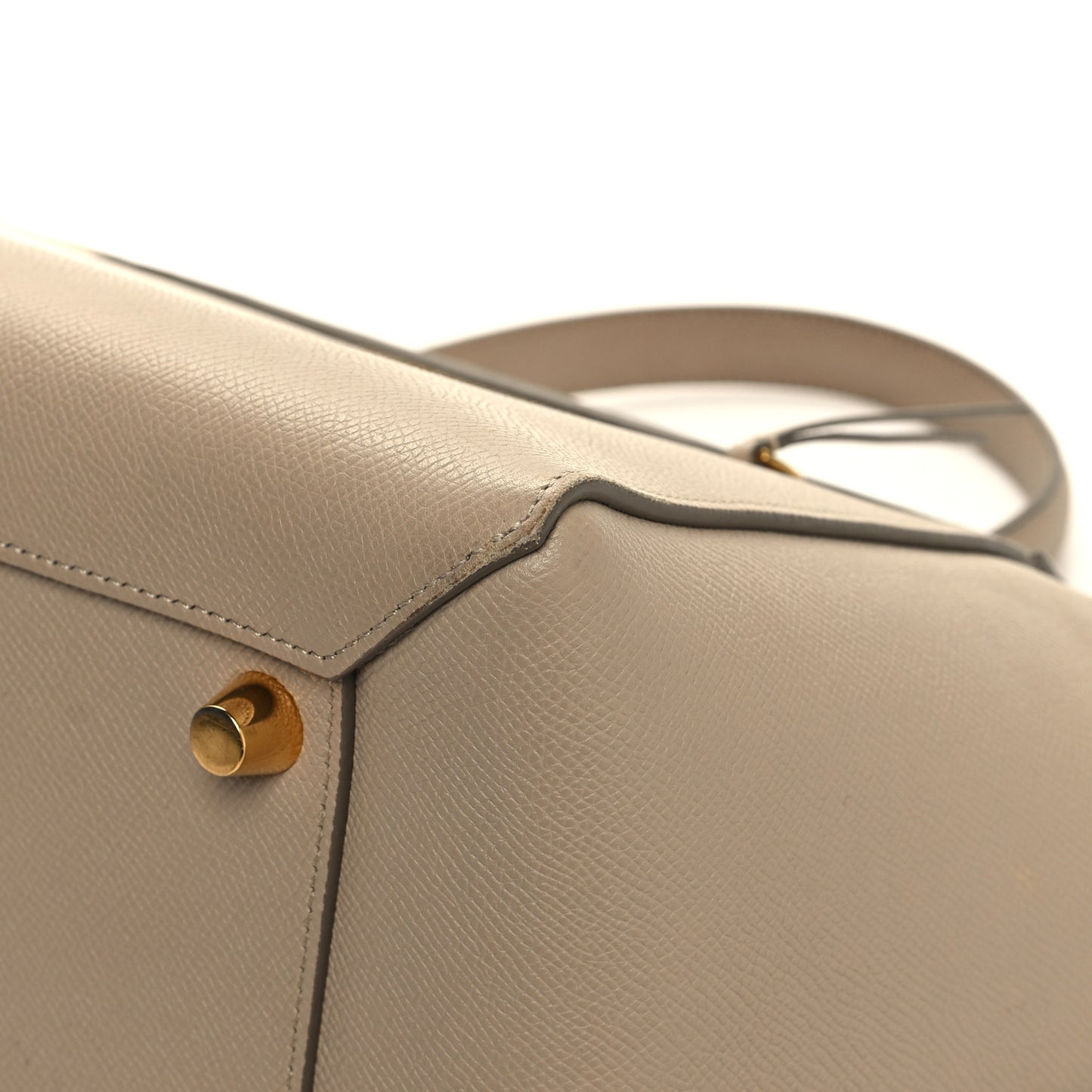 Grained Calfskin Mini Belt Bag Light Taupe