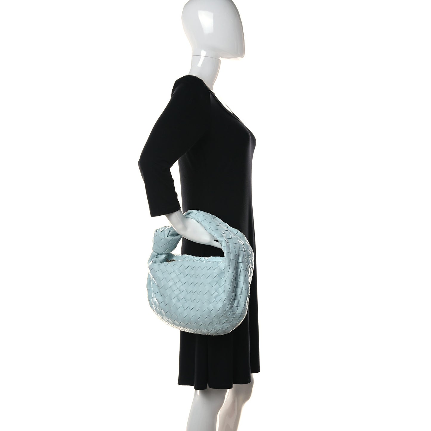 Nappa Intrecciato Teen Jodie Hobo Teal Washed
