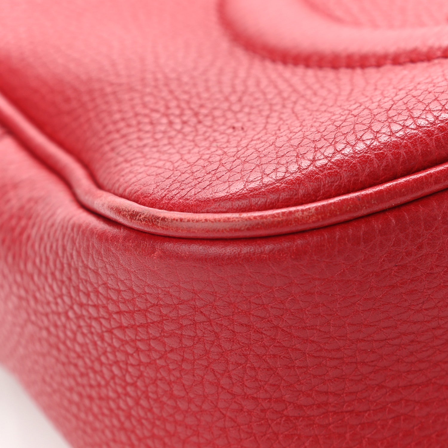 Gucci Pebbled Calfskin Small Soho Disco Bag Tabasco Red 13 of 17