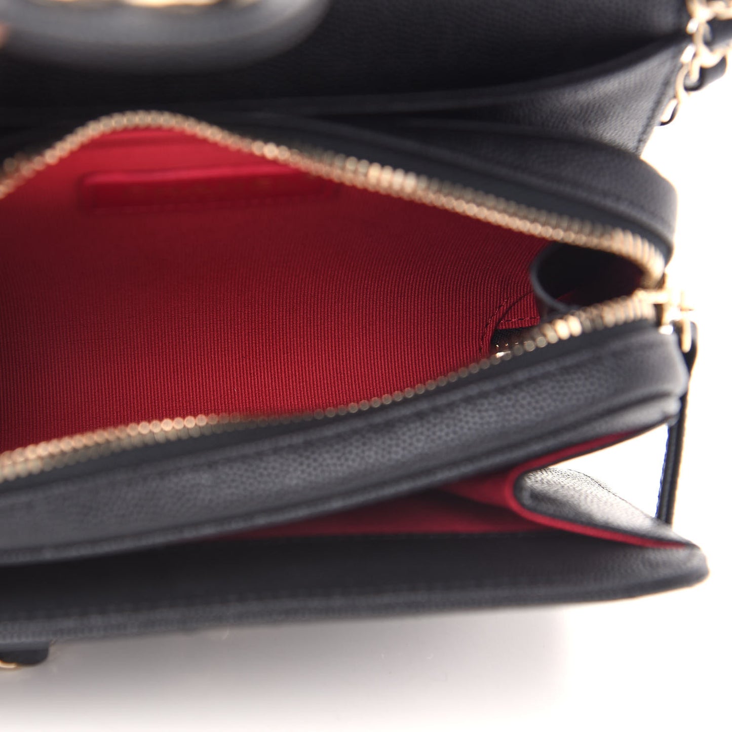 Caviar Quilted Like A Wallet Flap Black