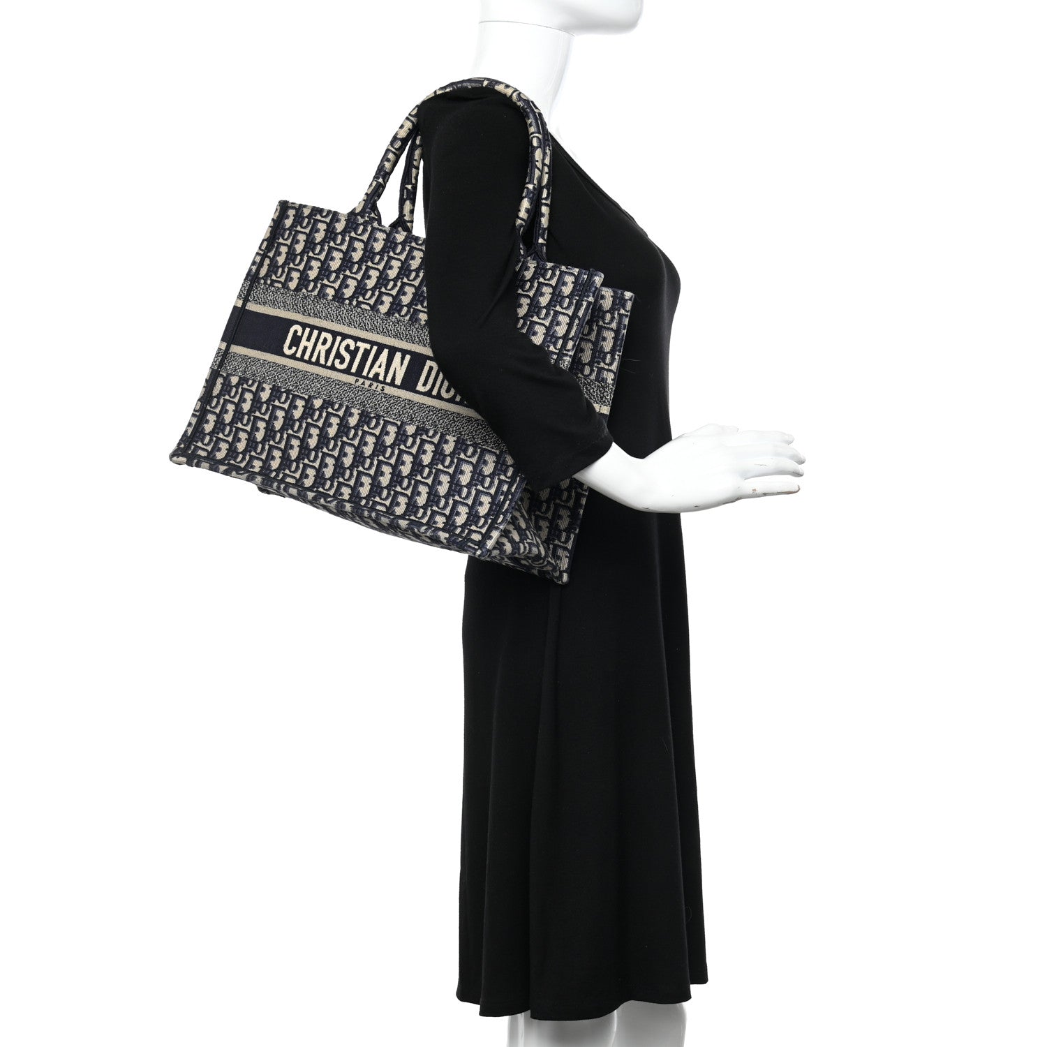 Christian Dior Oblique Medium Book Tote Blue Multicolor 2 of 14