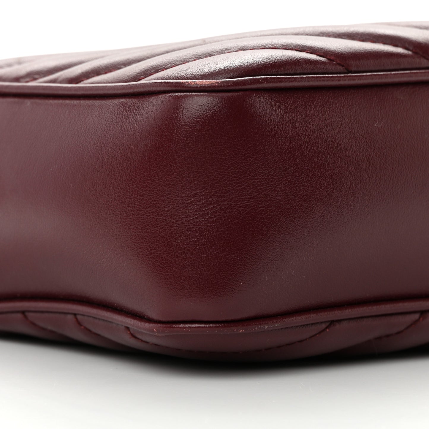Calfskin Matelasse Monogram Lou Camera Bag Dark Legion Red