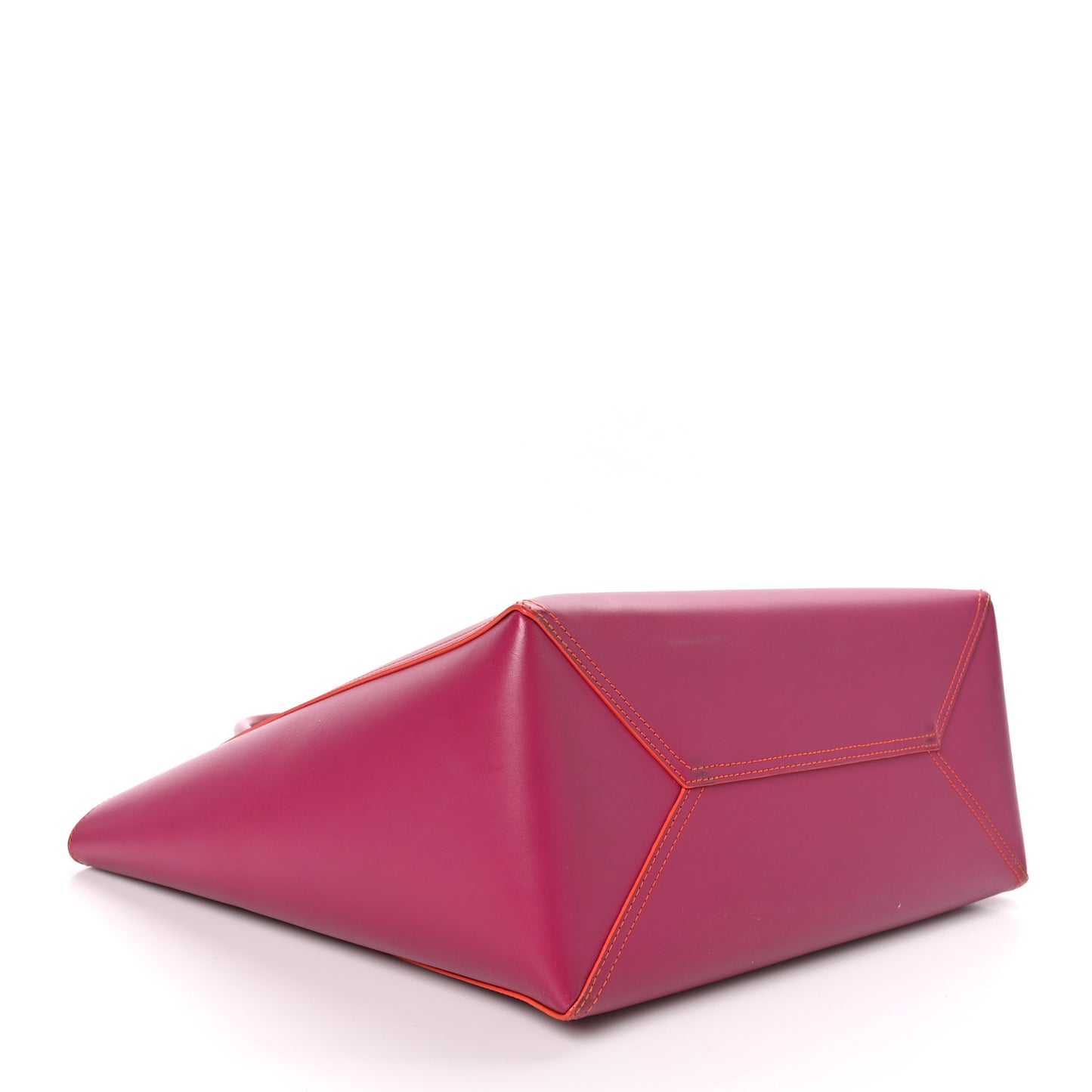 Smooth Calfskin Perforated Leo Bag Fuchsia