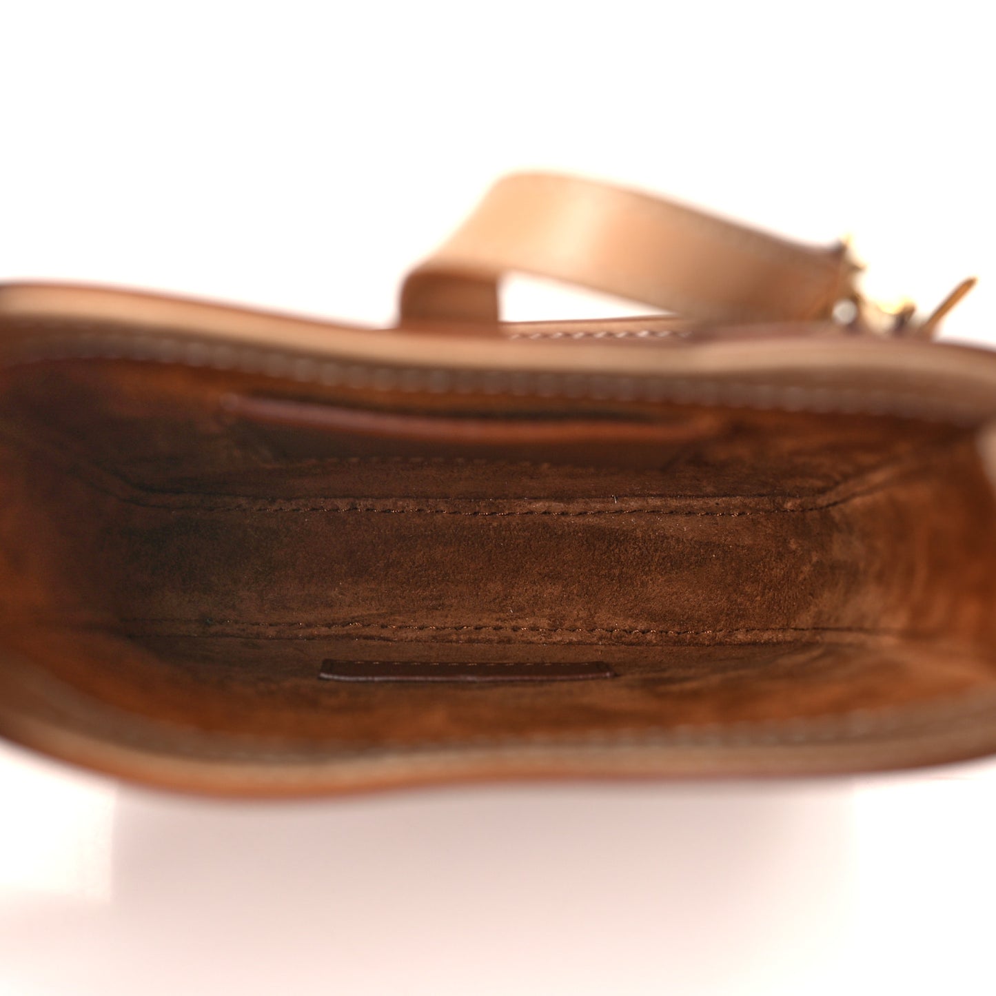 Smooth Calfskin Le 5 A 7 Vertical Hobo Brown Gold