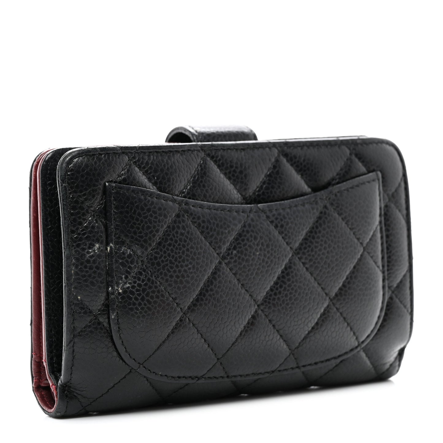 Caviar Quilted CC French Wallet Black