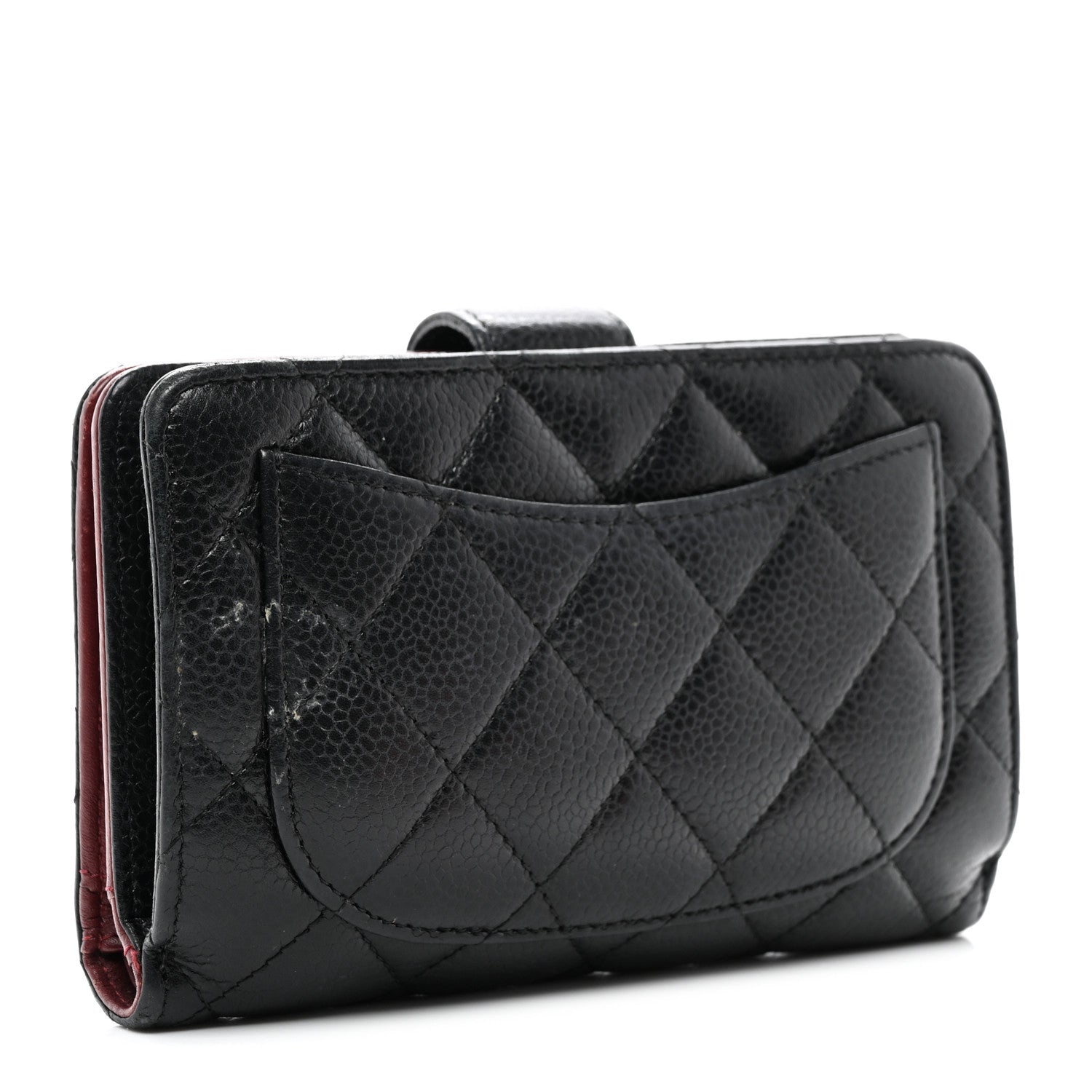 Chanel Caviar Quilted CC French Wallet Black 3 of 10