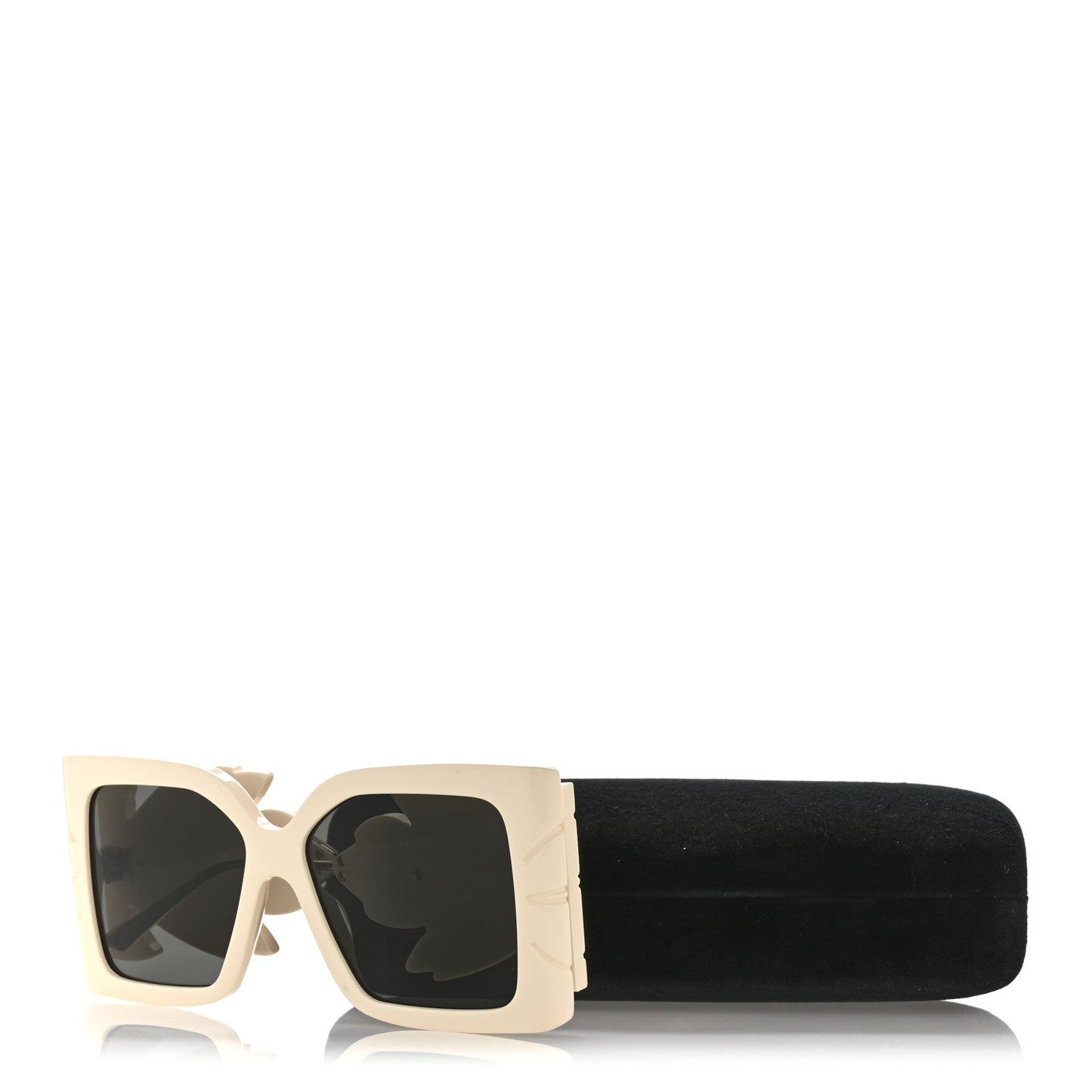 Acetate Square Frame Wing Sunglasses GG0535S Ivory