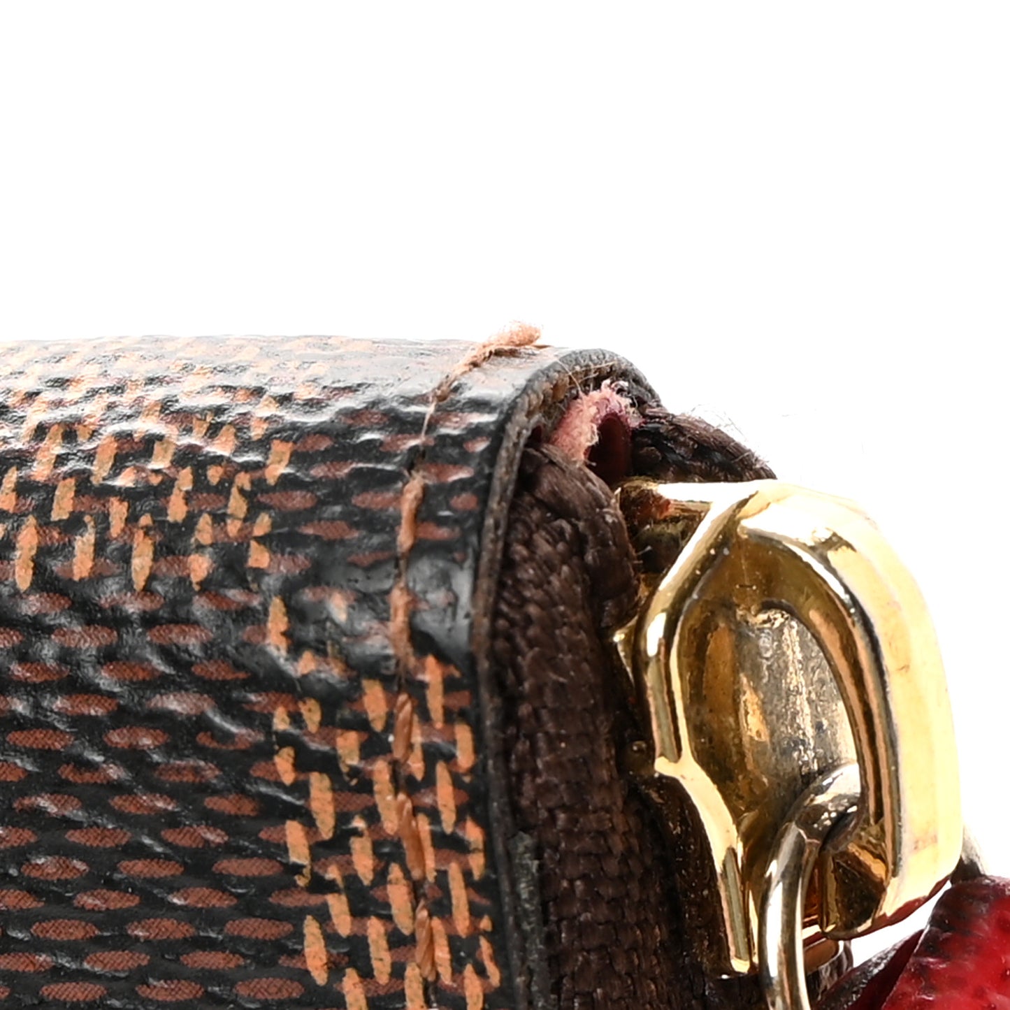 Damier Ebene Clemence Wallet Cherry