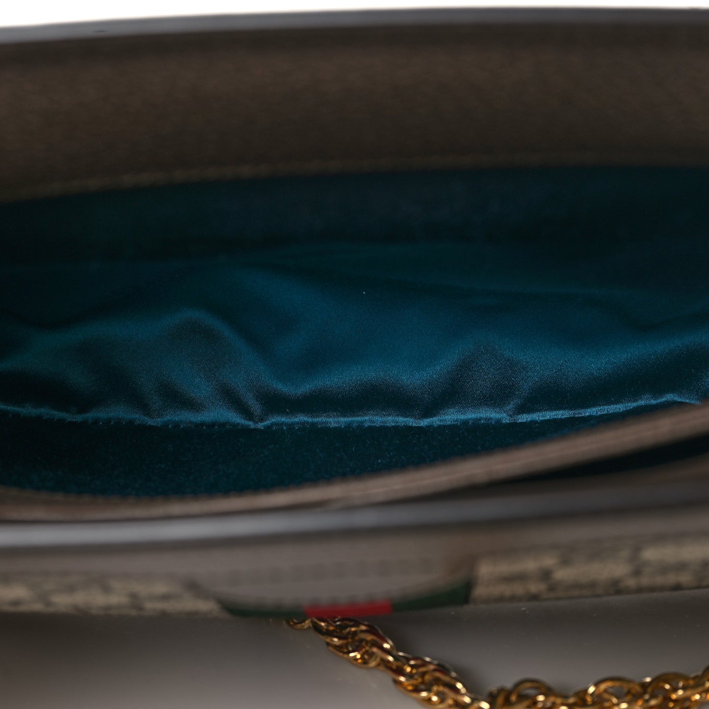GG Supreme Monogram Web Small Ophidia Chain Shoulder Bag Brown