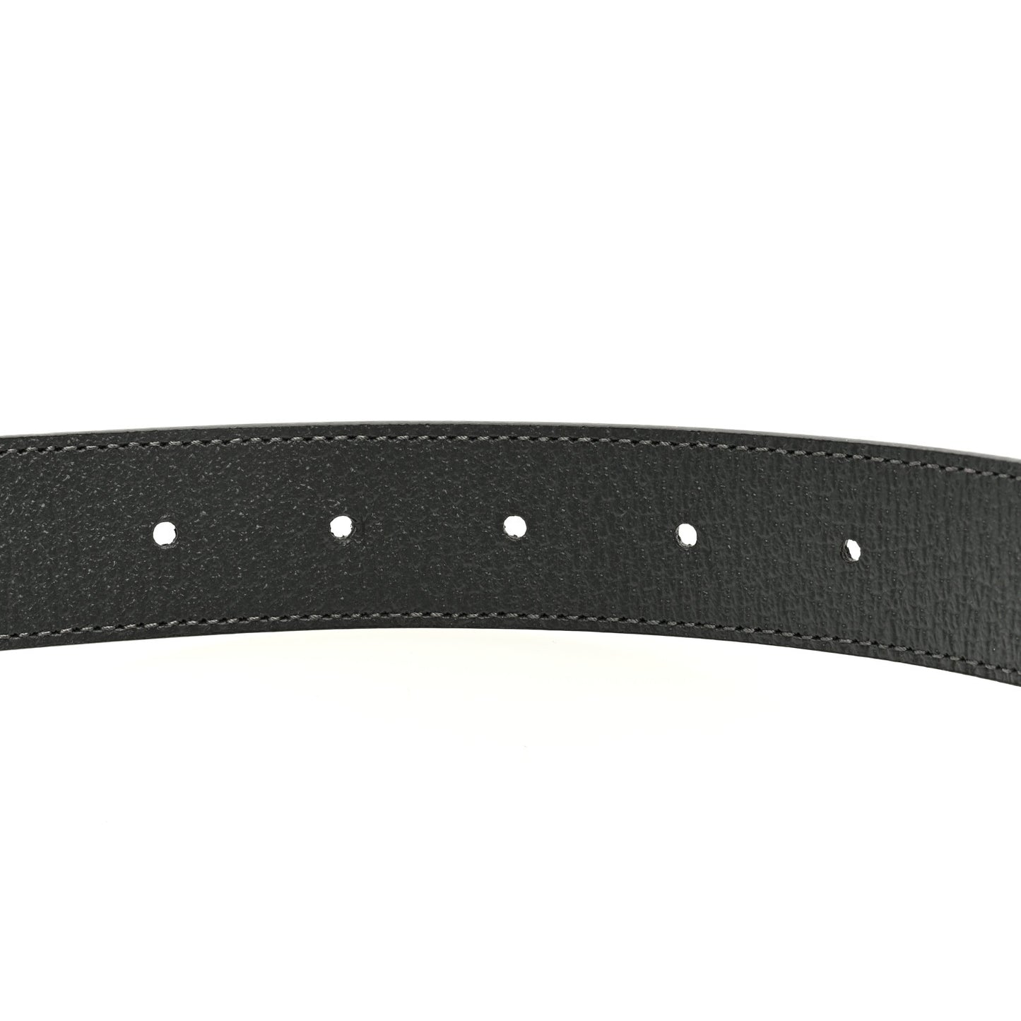 GG Supreme Monogram Plutone Calfskin Palladium Double G Reversible 30mm Belt 85 34 Black