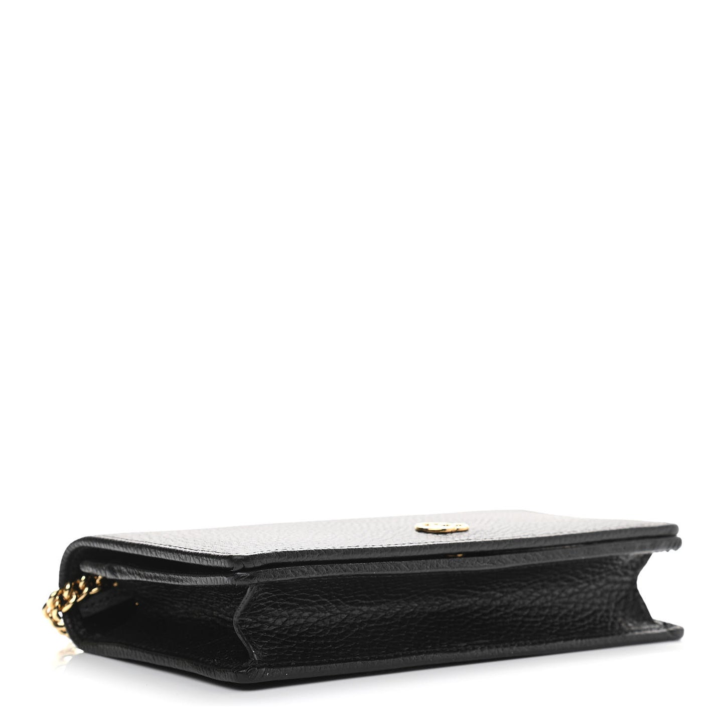 Calfskin Mini GG Marmont Chain Wallet Black