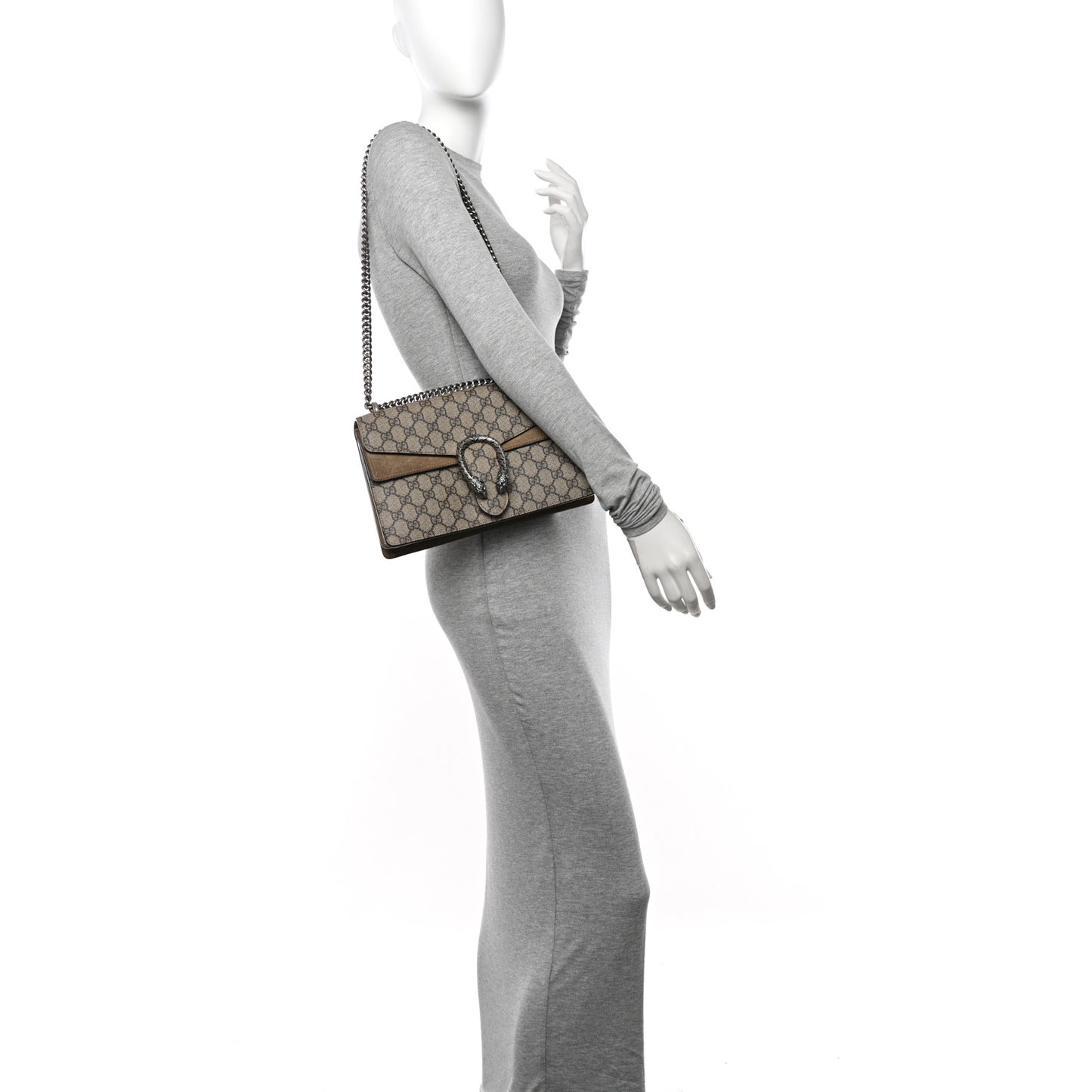 GG Supreme Monogram Small Dionysus Shoulder Bag Taupe