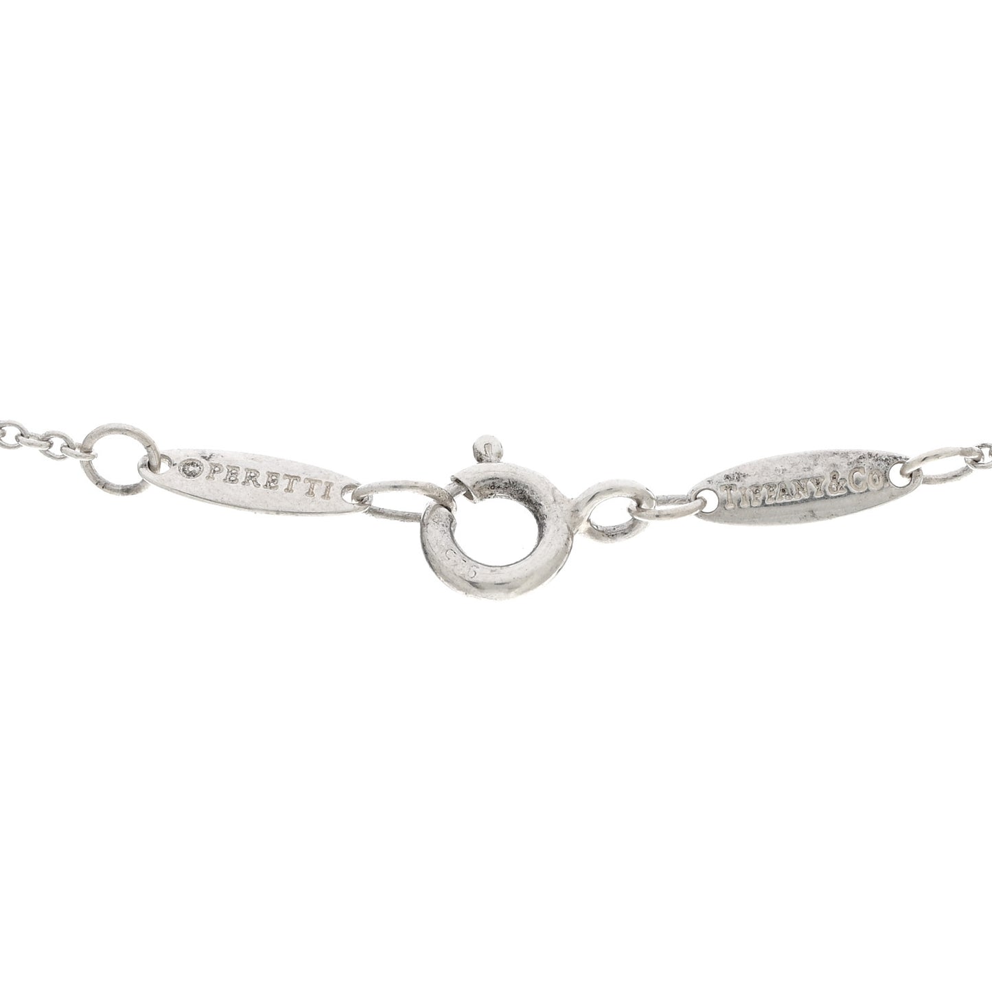 Sterling Silver Diamond .03ct Elsa Peretti Diamonds by the Yard Pendant Necklace